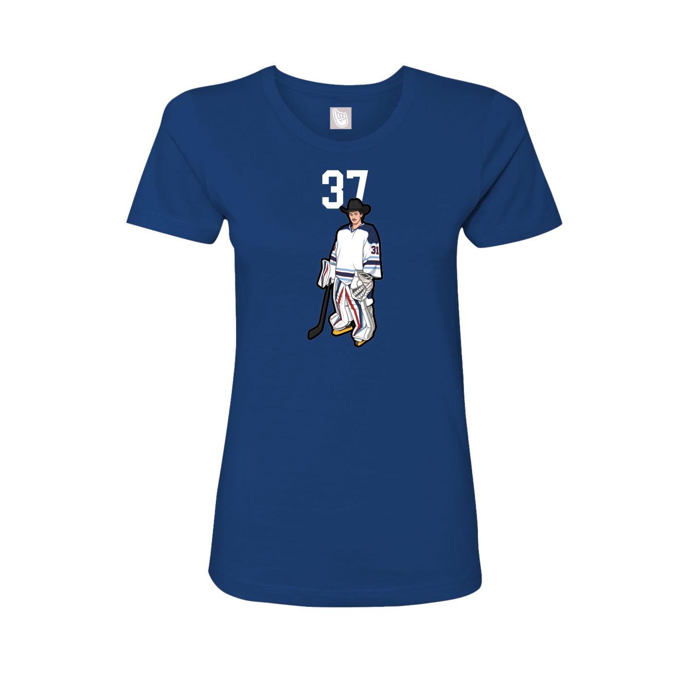 Fitted Women's Tee — Number Top in Royal