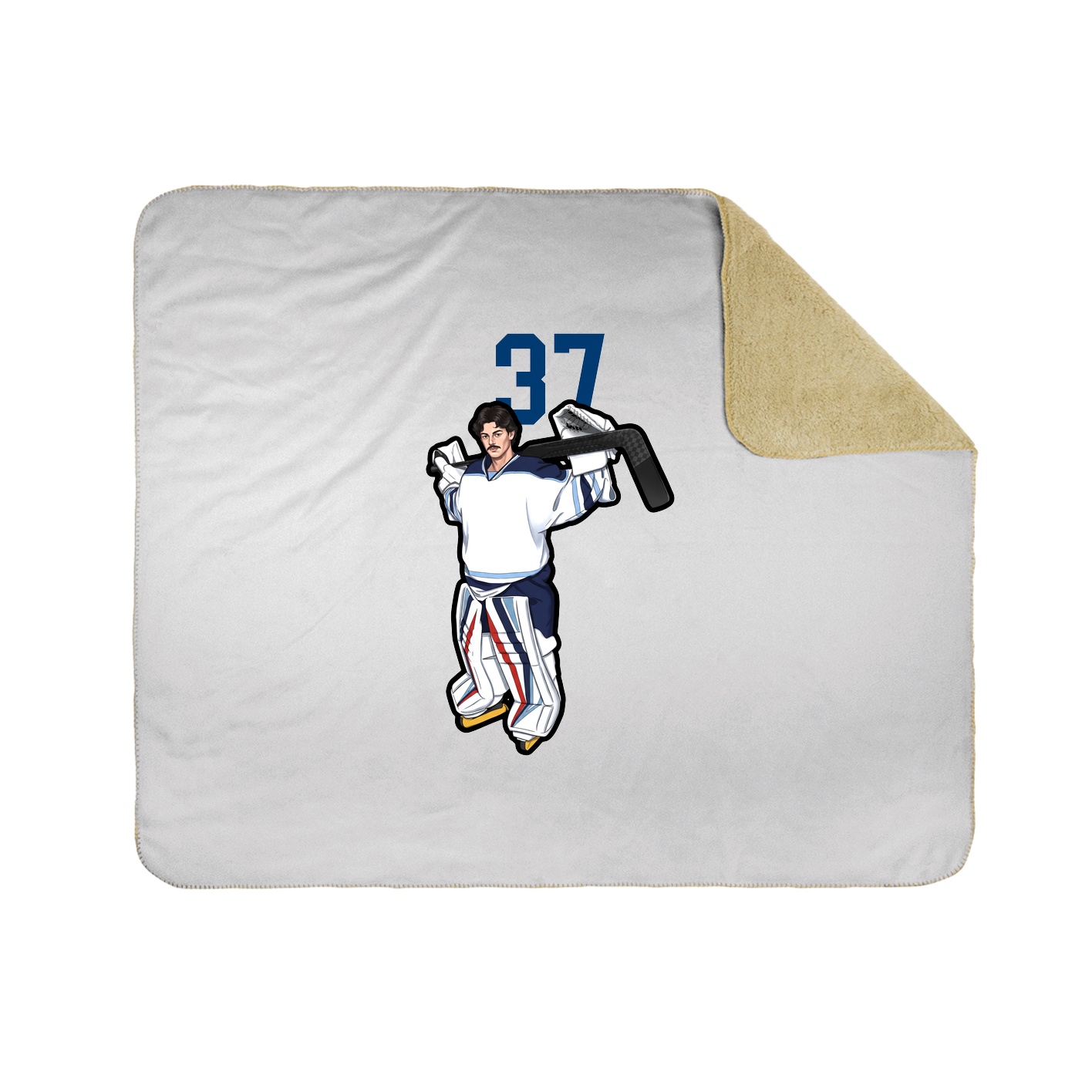 Throw Blanket — Number Top in White