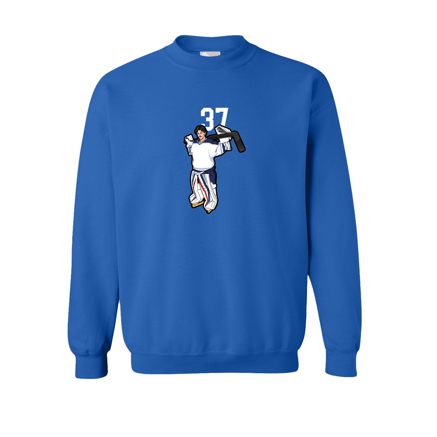 Fleece Crew — Number Top in Royal