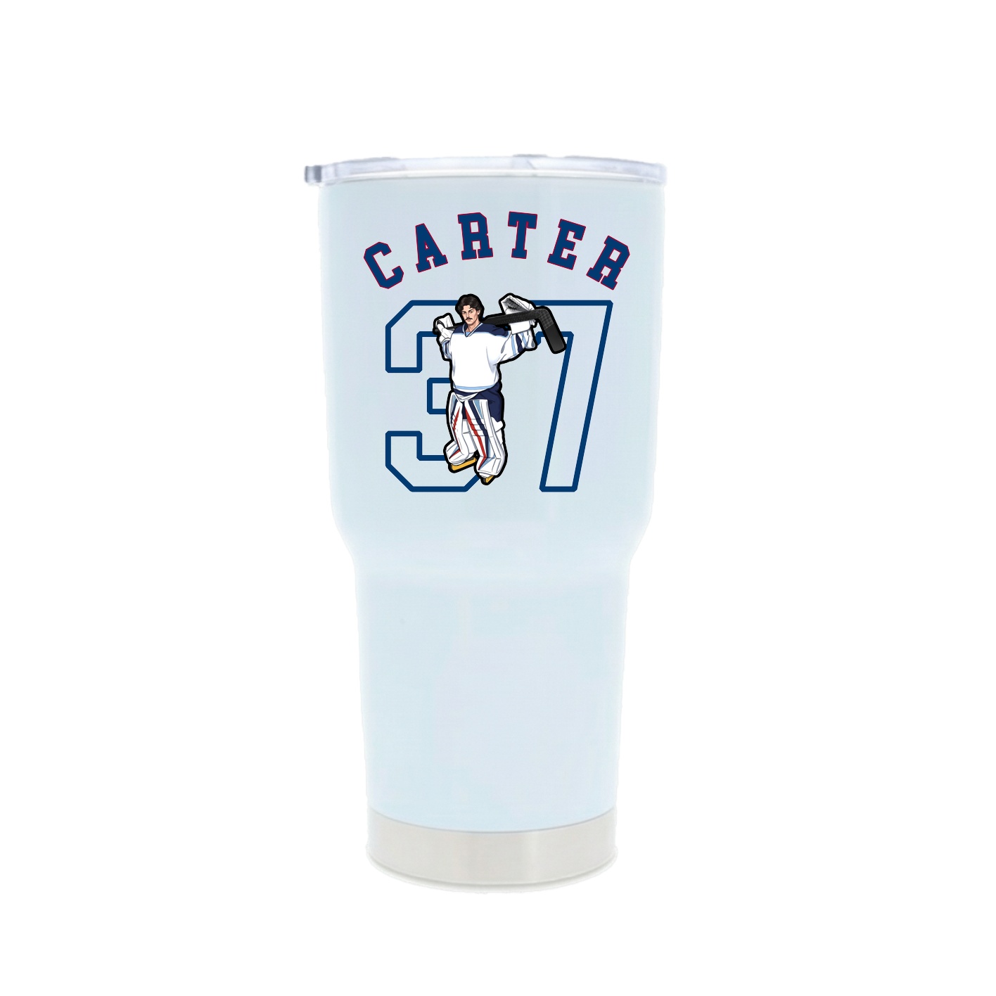 30oz Stainless Steel Tumbler — Shirsey Arch in White