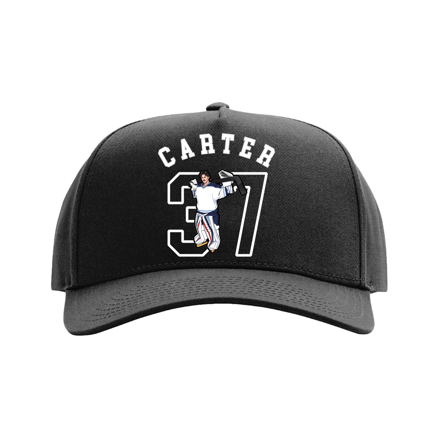 Full Fabric Five-Panel Champ Cap — Shirsey Arch in Black