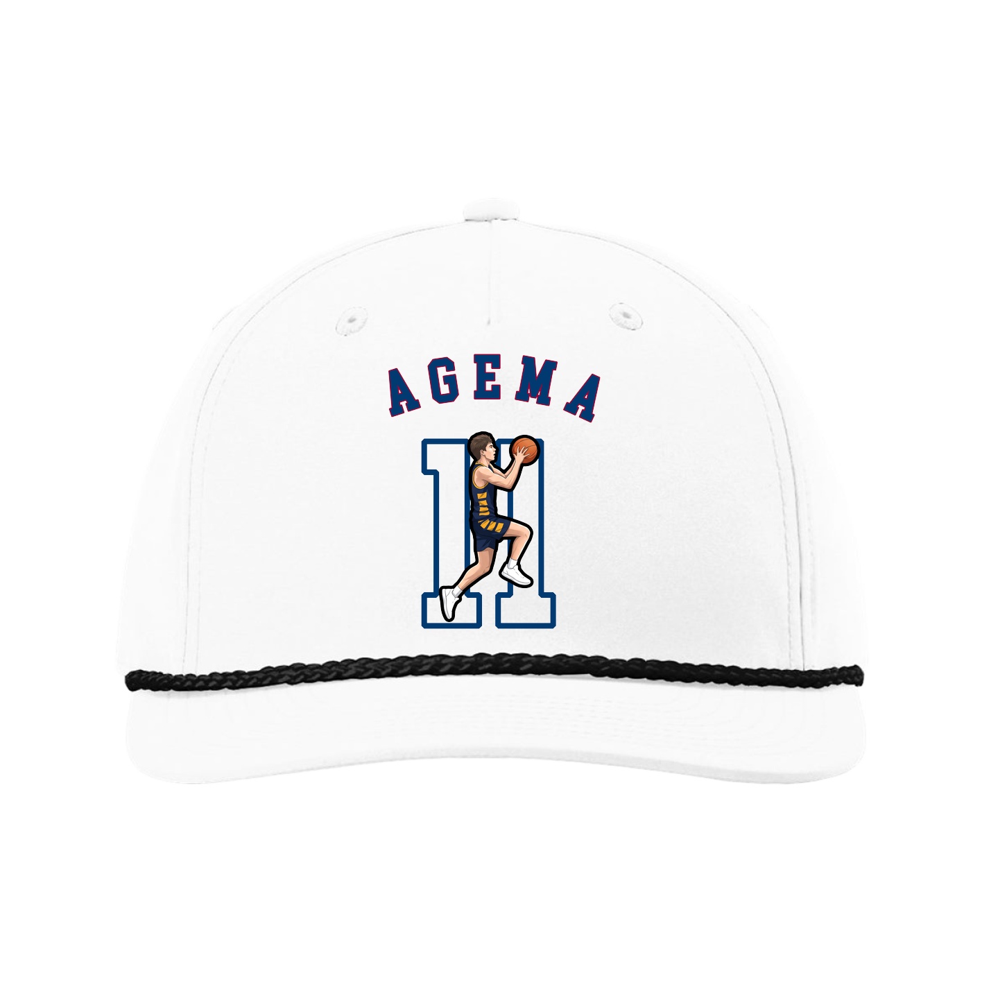Five-Panel Classic Rope Cap — Shirsey Arch in White