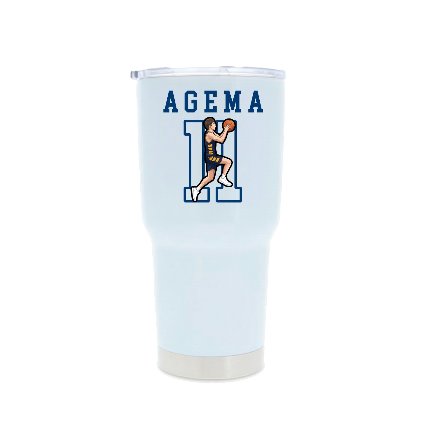 30oz Stainless Steel Tumbler — Shirsey in White
