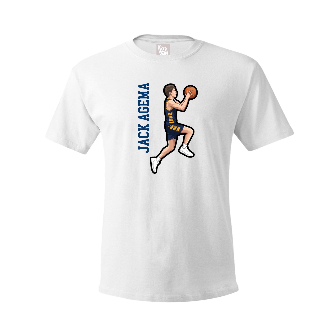 Tee — Name Vertical in White