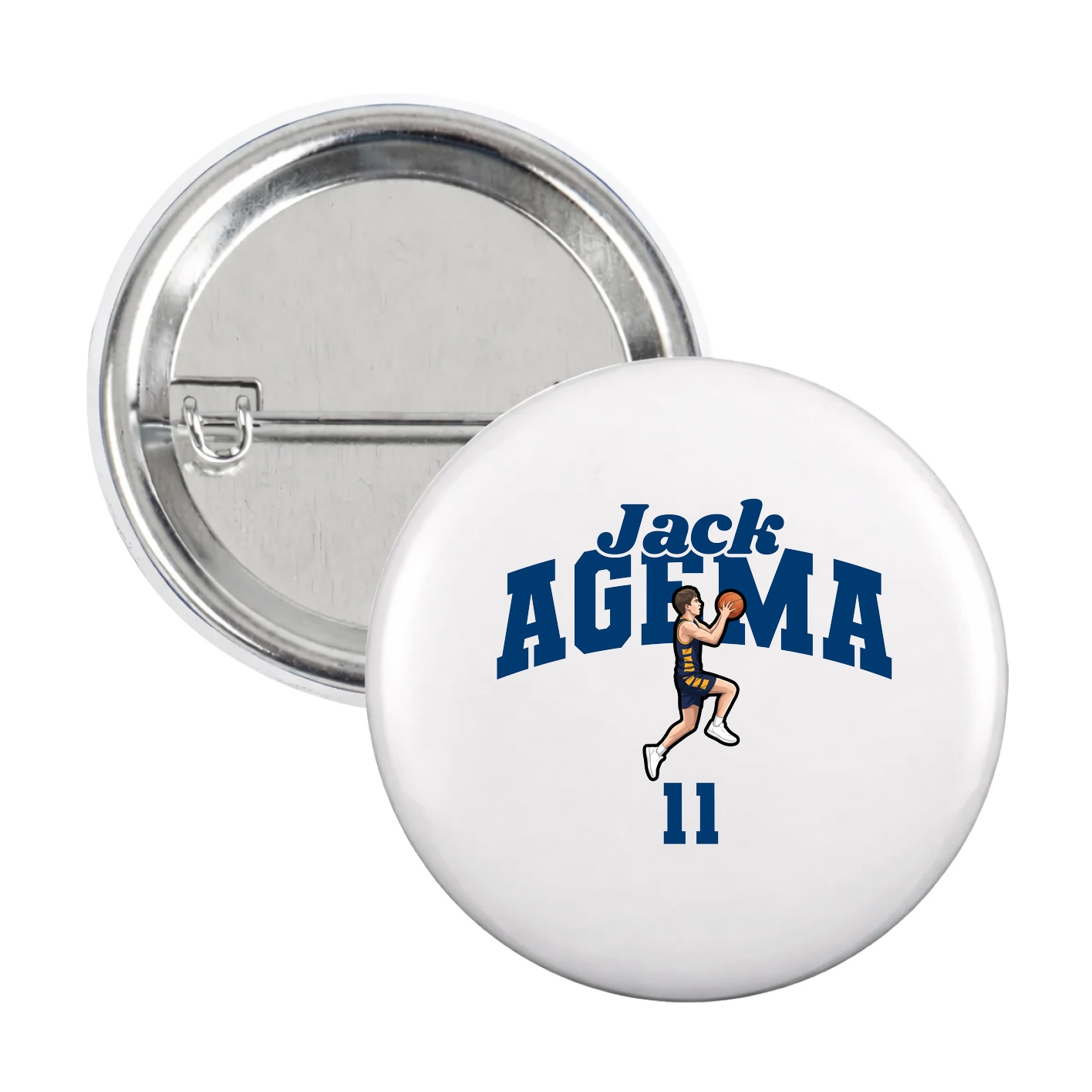 Game Day Button — Signature Arch in White