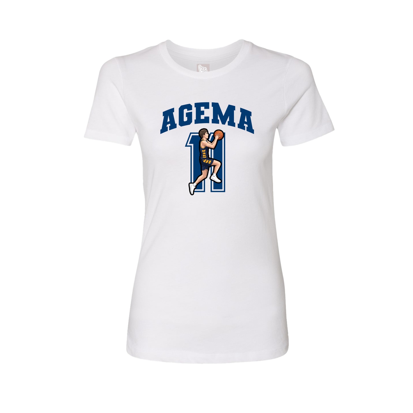 Womens Tee — Number in White