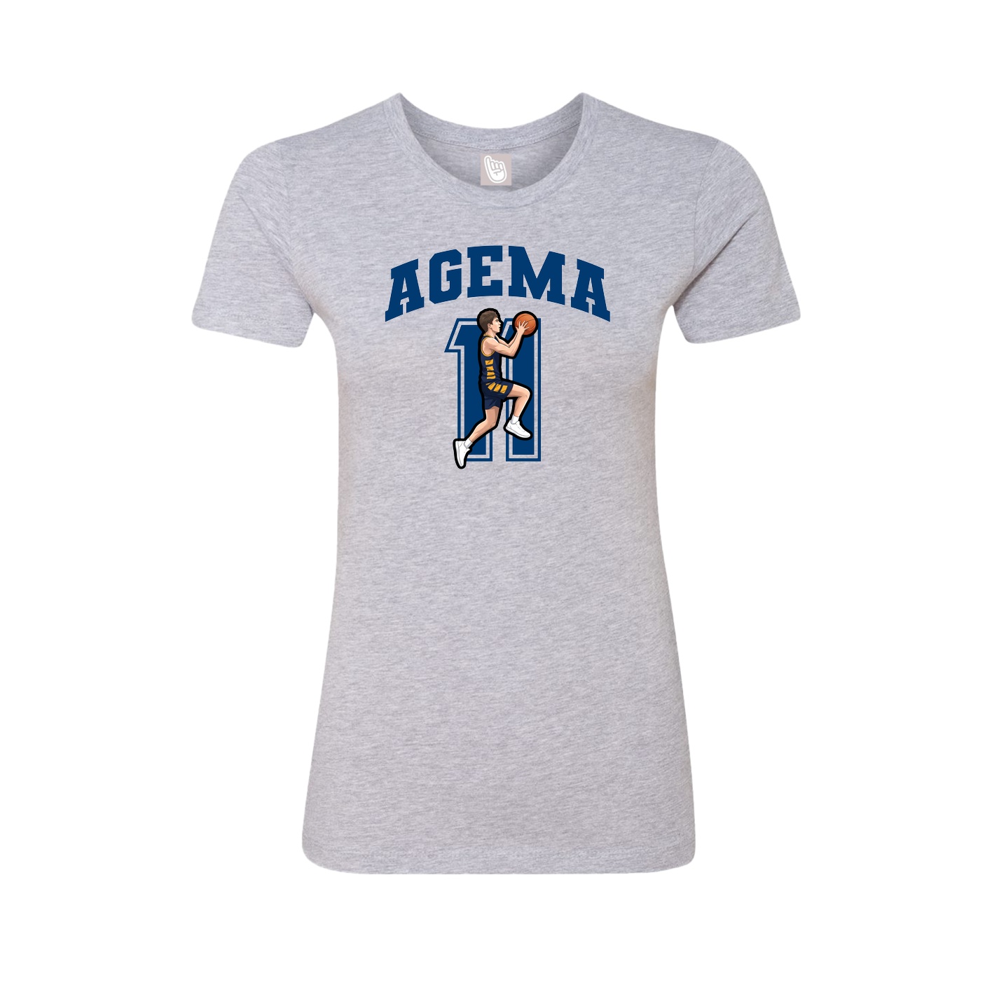 Womens Tee — Number in Grey