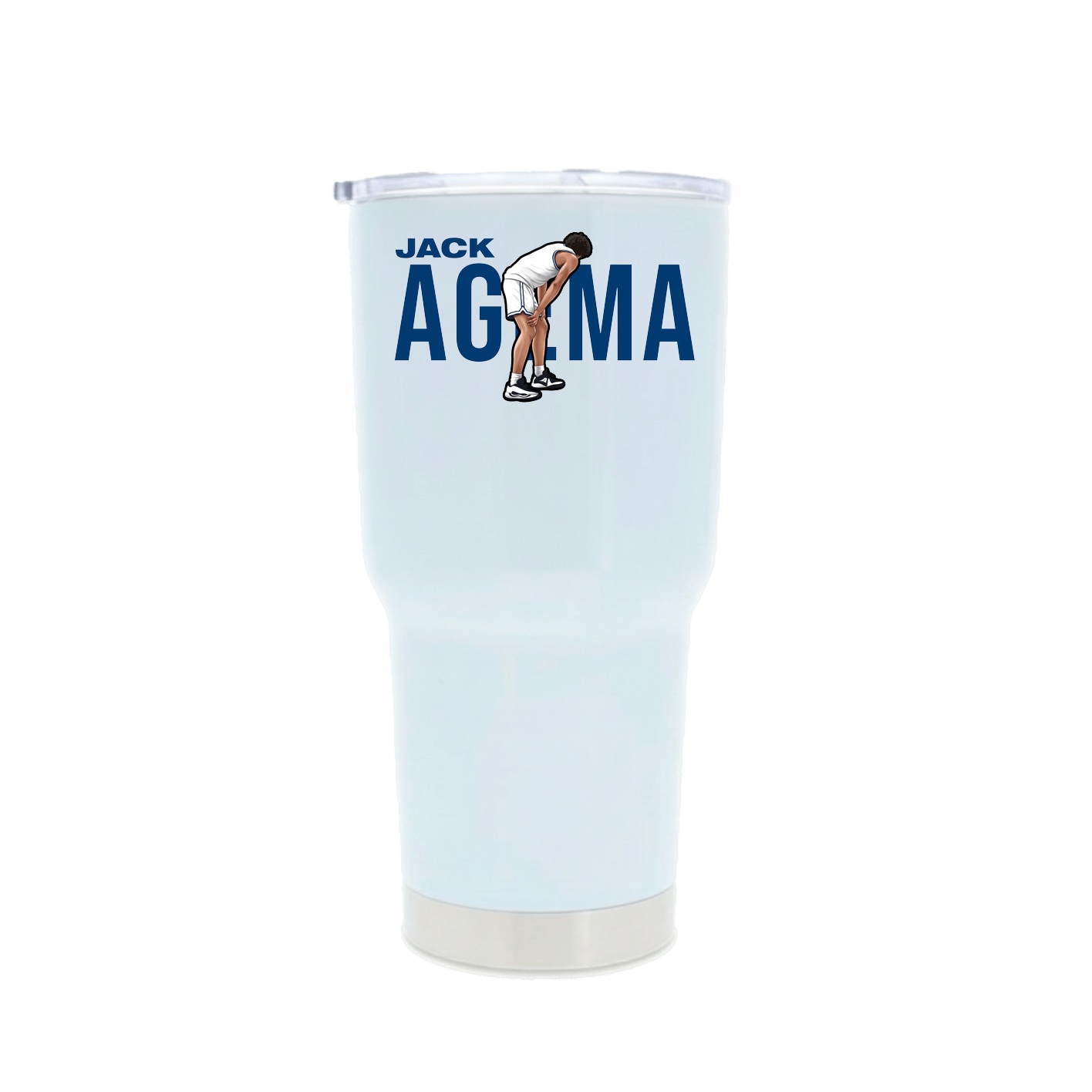 30oz Stainless Steel Tumbler — Player Name in White