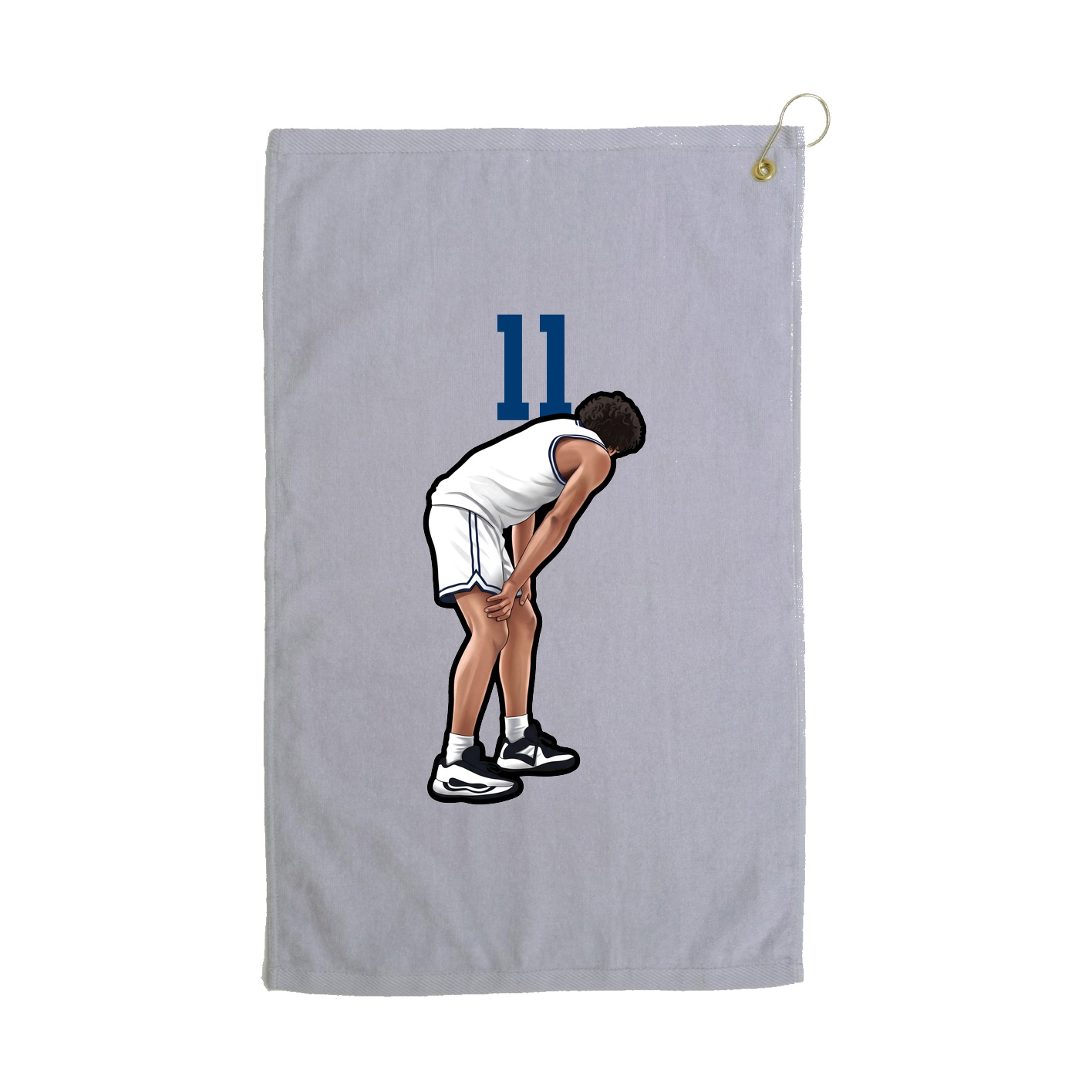 Golf Towel — Number Top in Grey