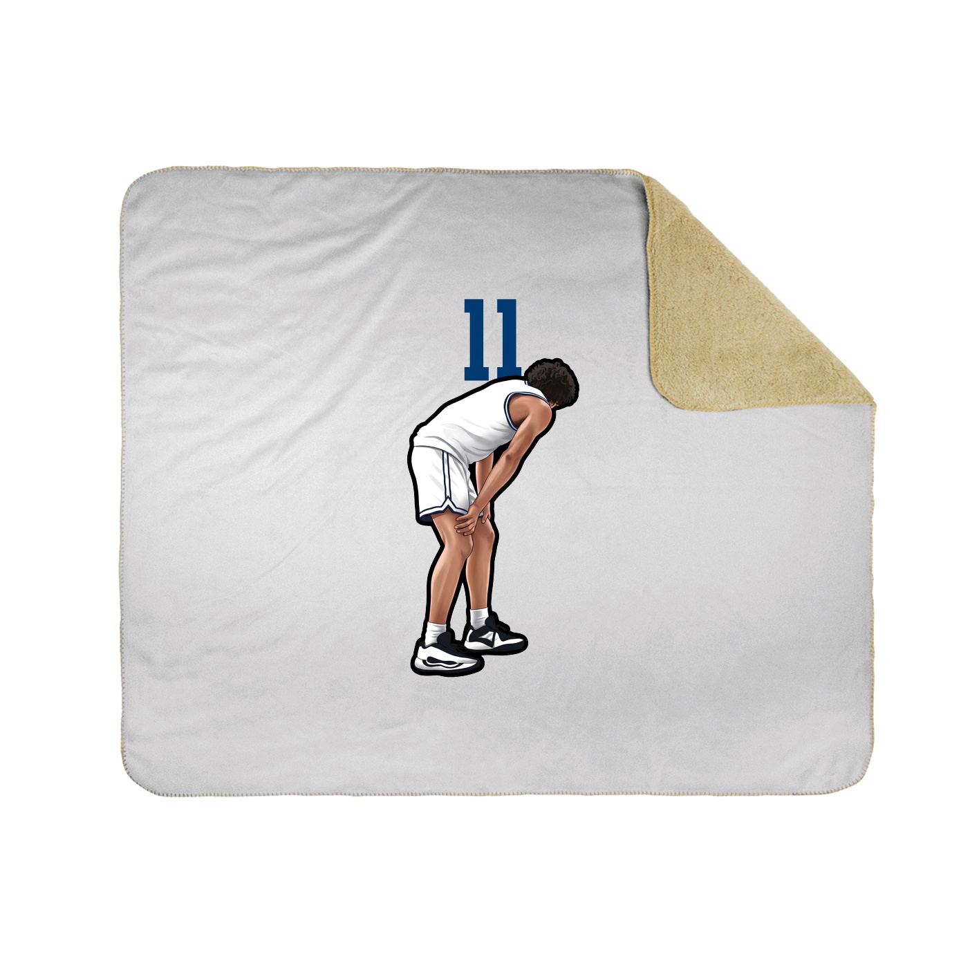 Throw Blanket — Number Top in White
