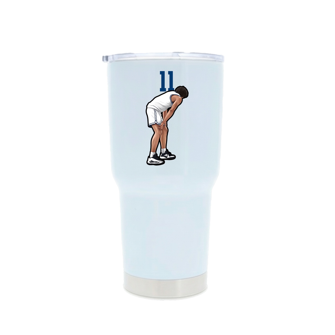 30oz Stainless Steel Tumbler — Number Top in White
