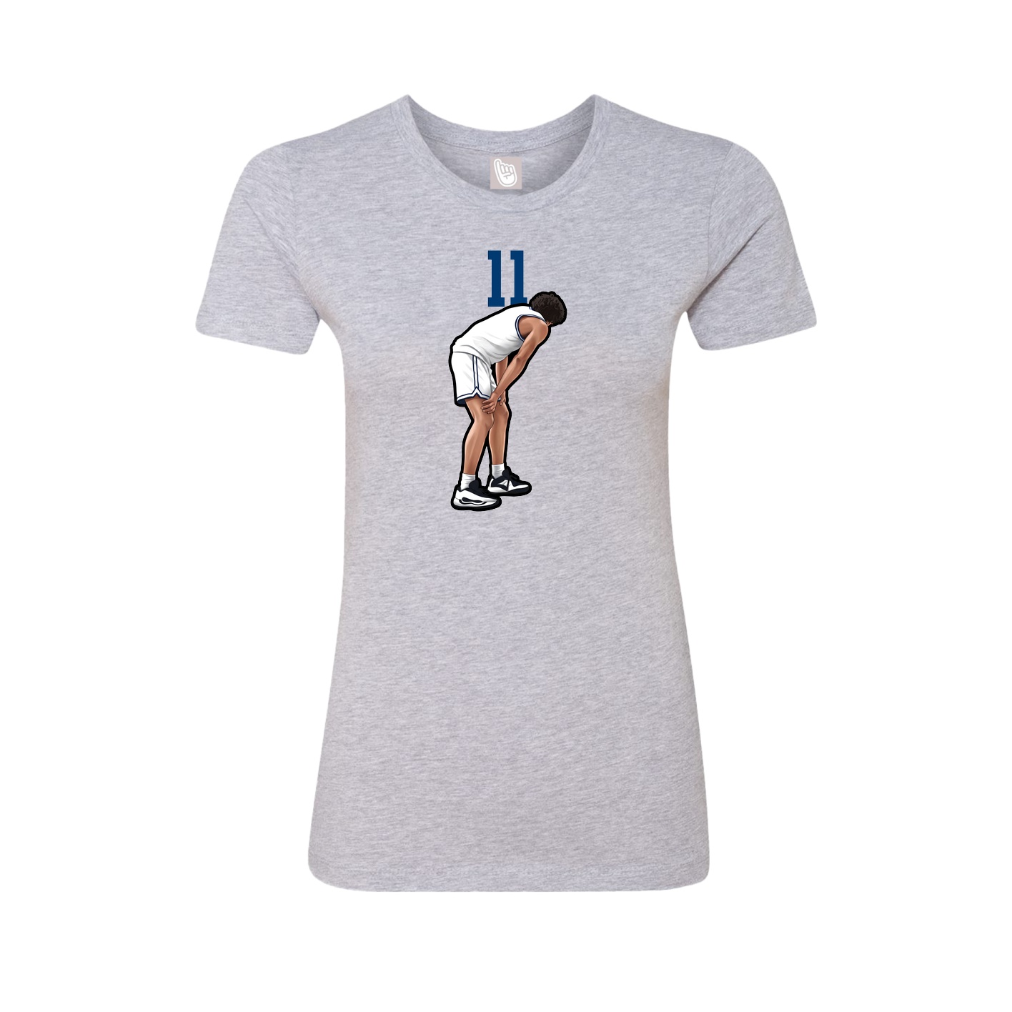 Womens Tee — Number Top in Grey