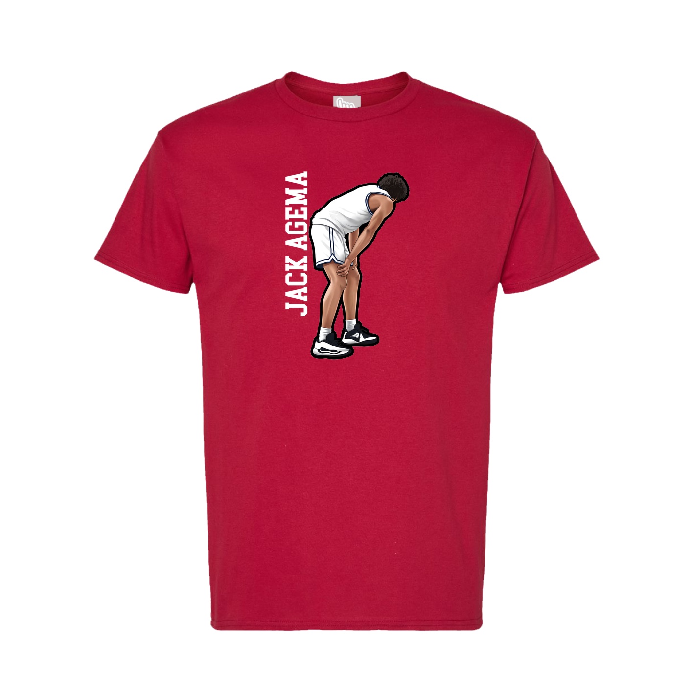 Tee — Name Vertical in Crimson
