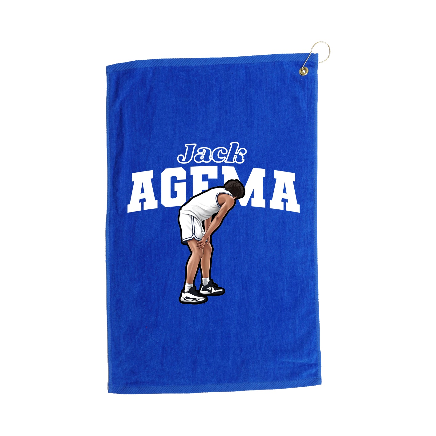 Golf Towel — Name Arch in Royal