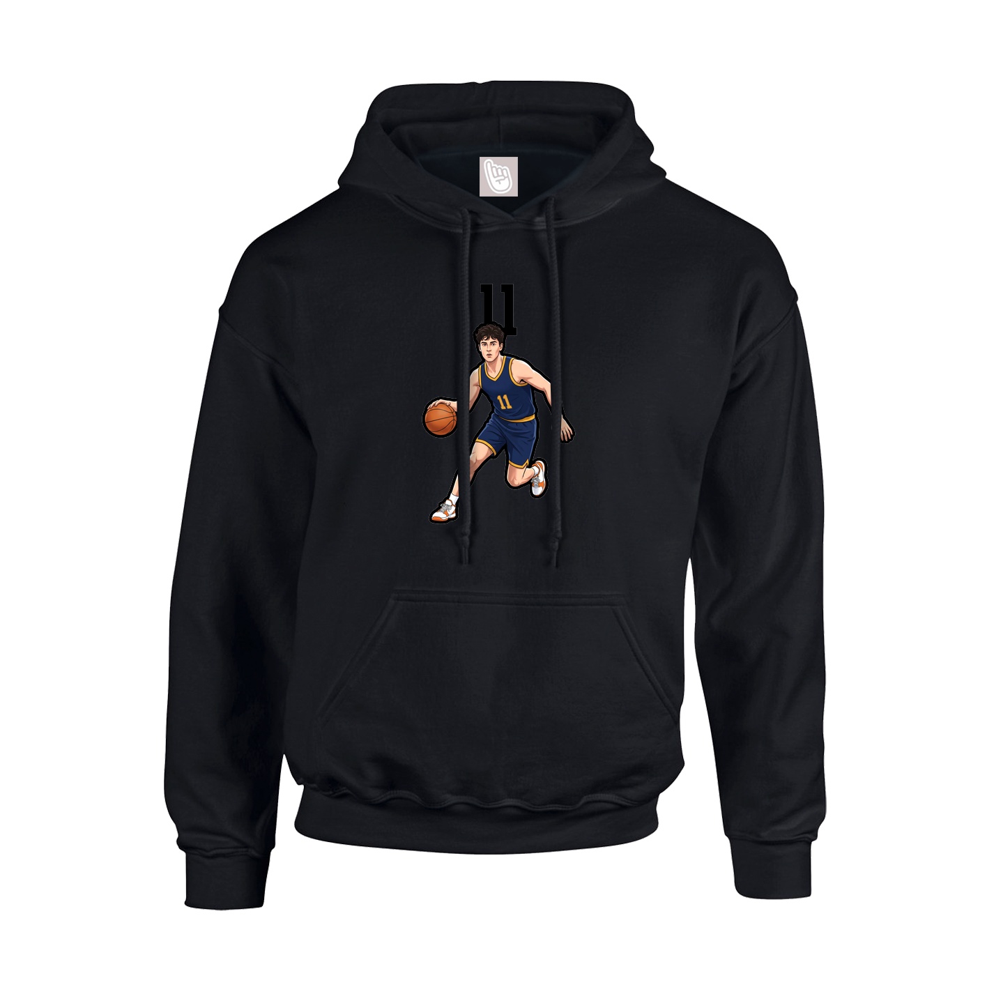 Hoodie — Number Top in Black