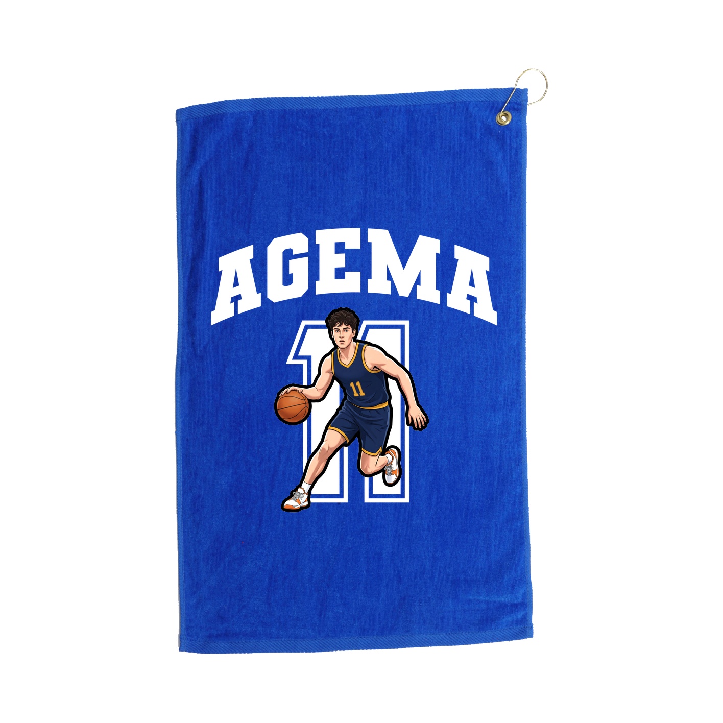 Golf Towel — Number in Royal