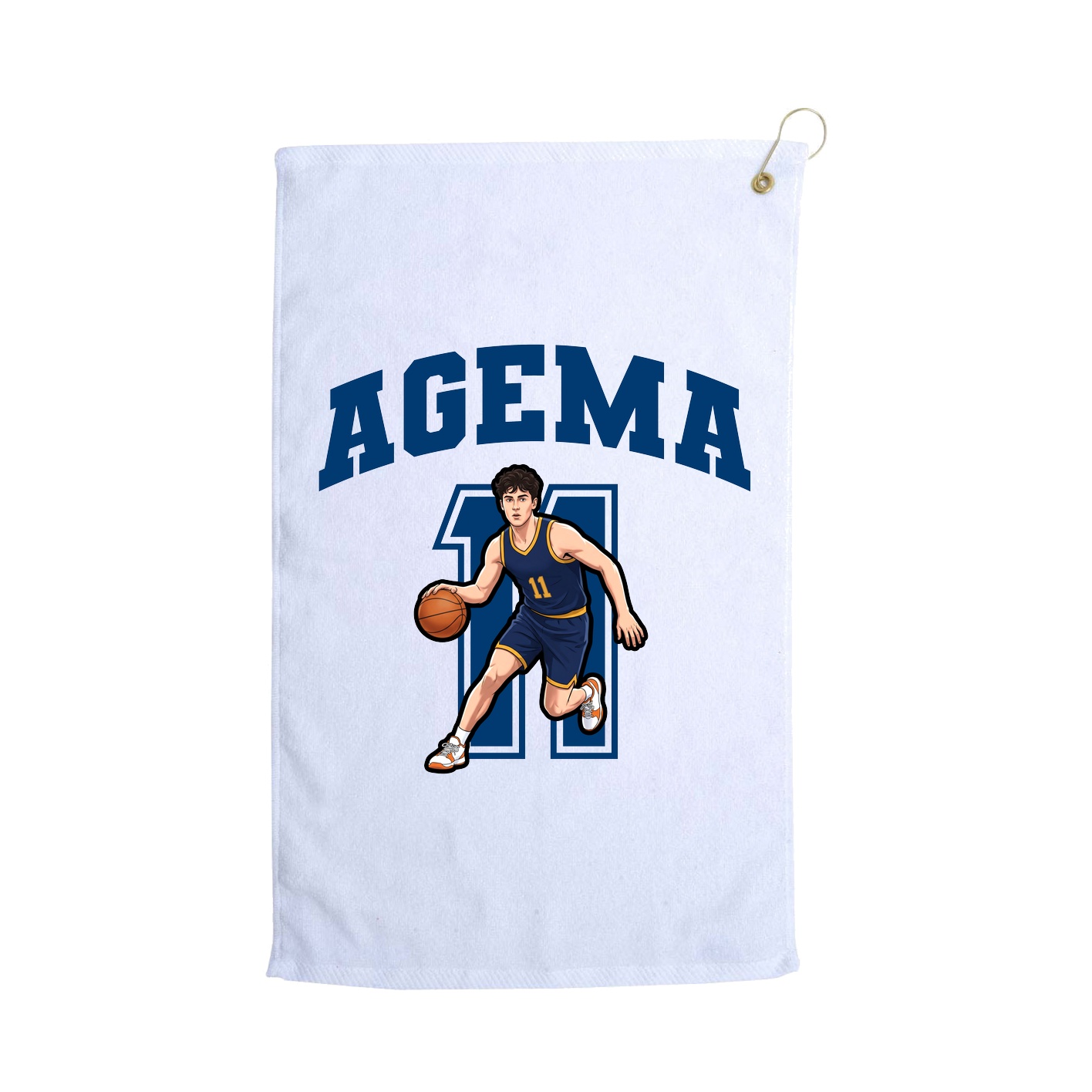 Golf Towel — Number in White