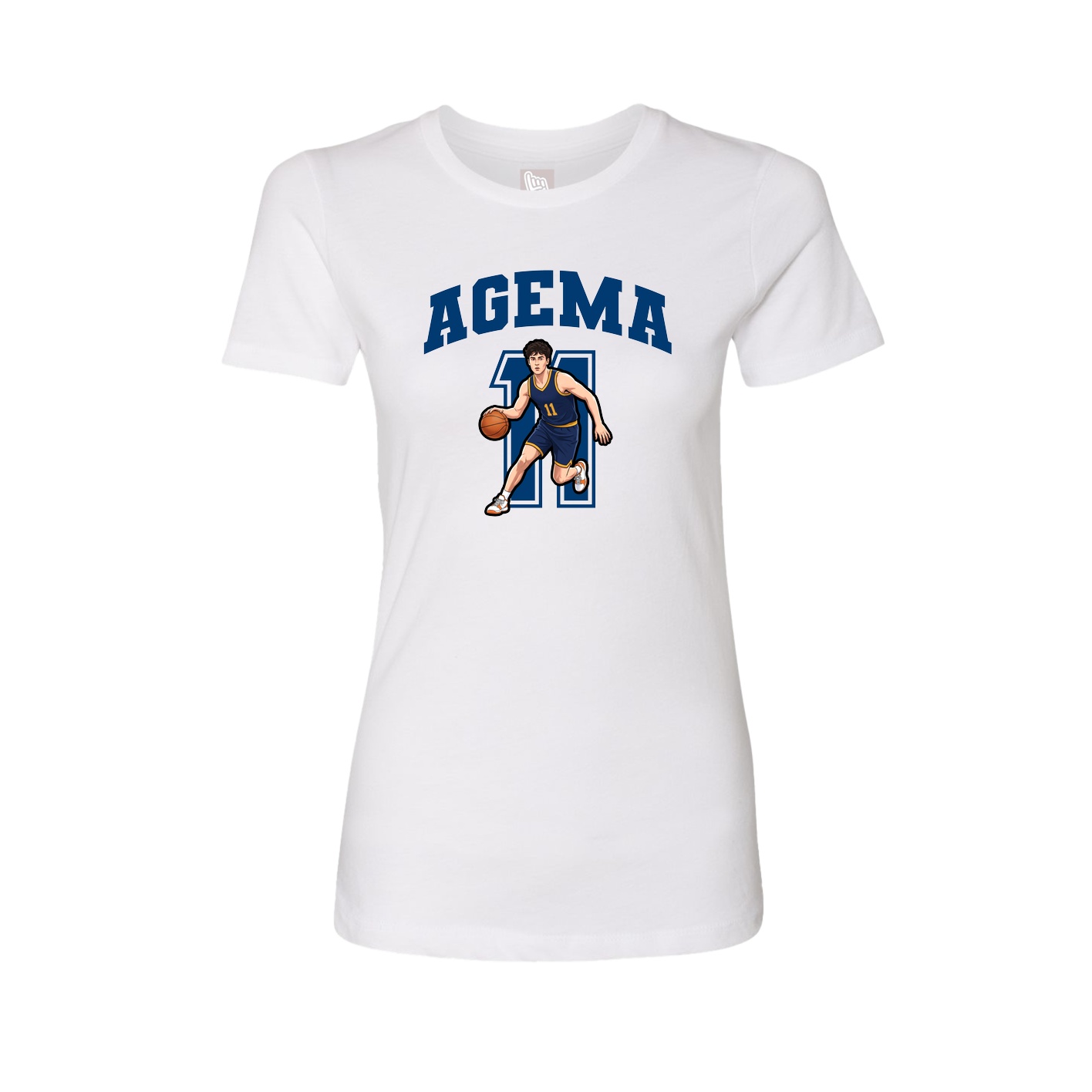 Womens Tee — Number in White