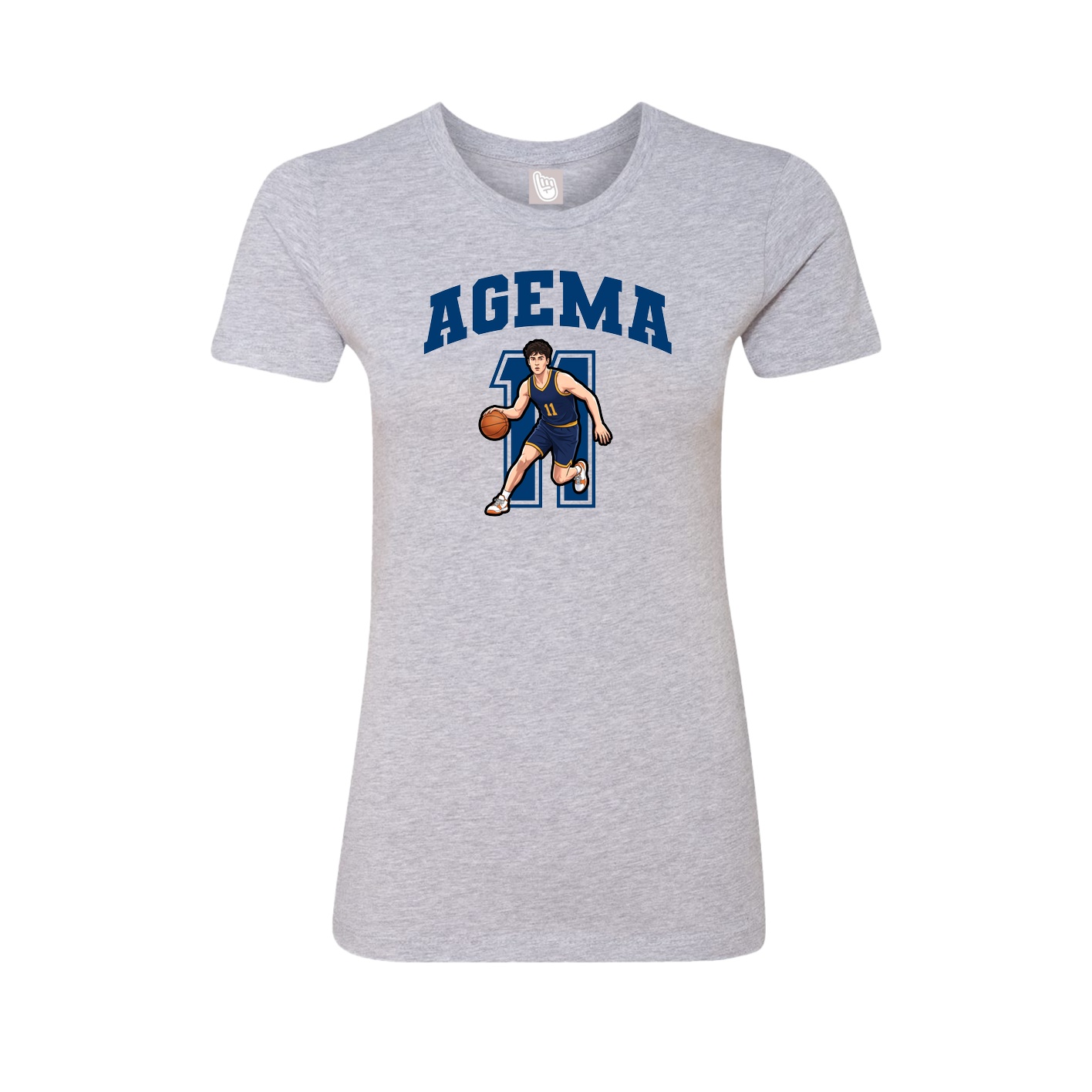 Womens Tee — Number in Grey