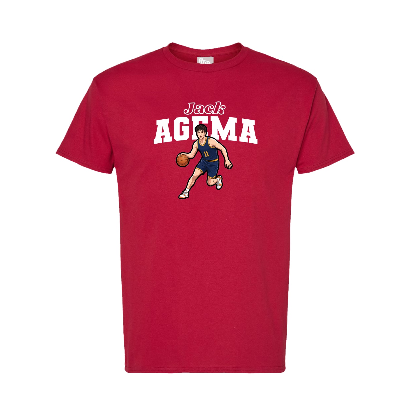 Tee — Name Arch in Crimson