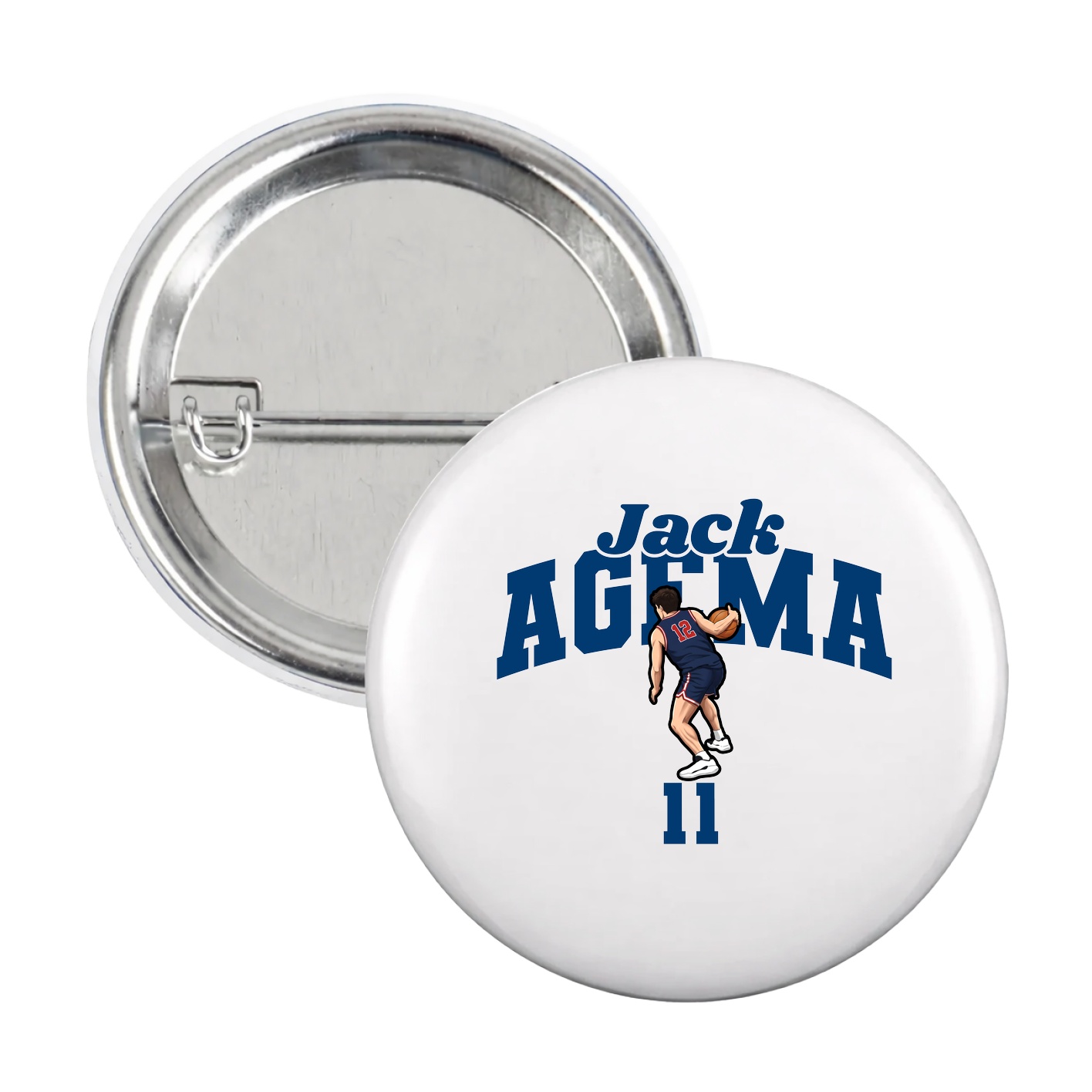 Game Day Button — Signature Arch in White