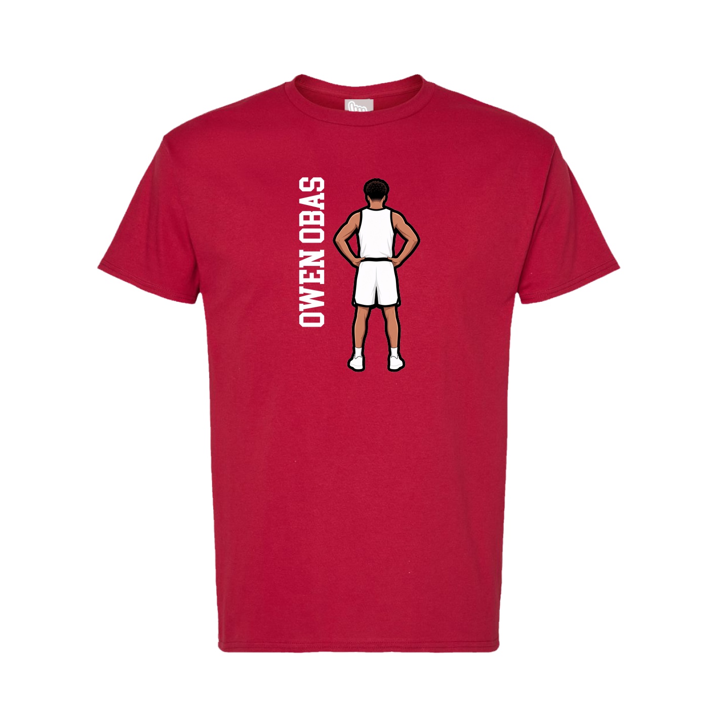 Tee — Name Vertical in Crimson