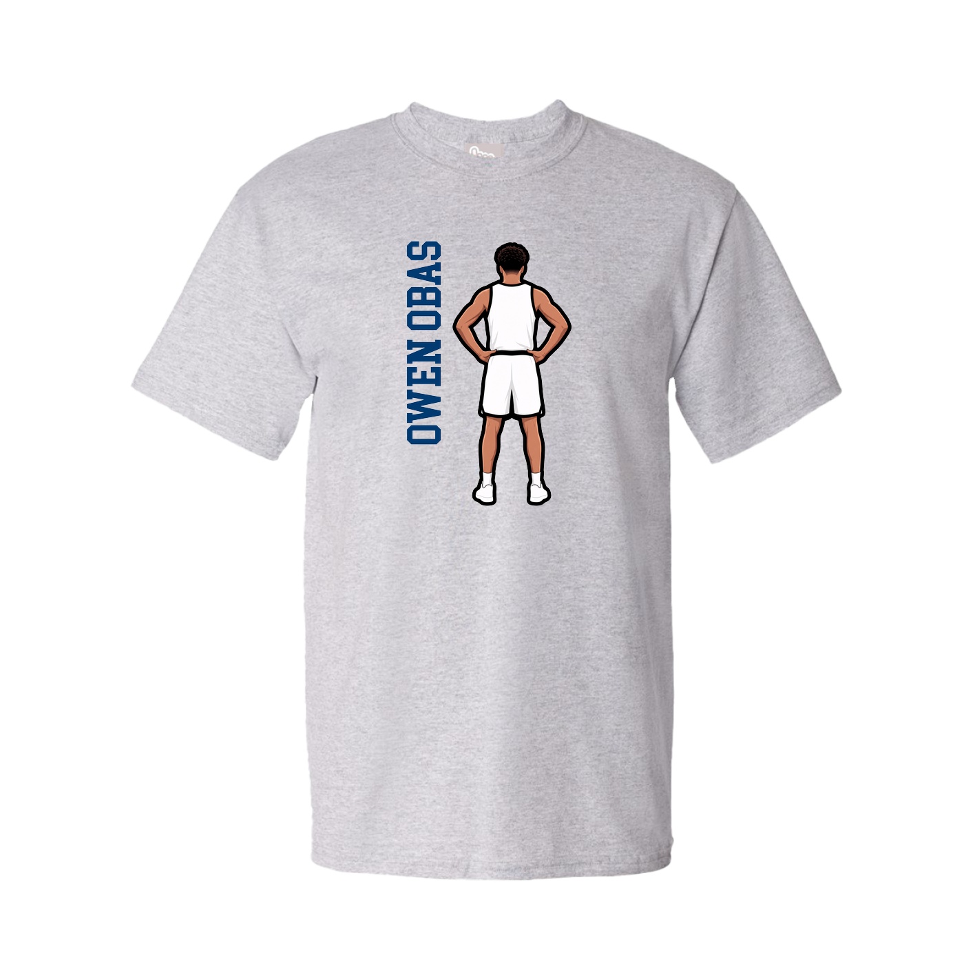 Tee — Name Vertical in Grey