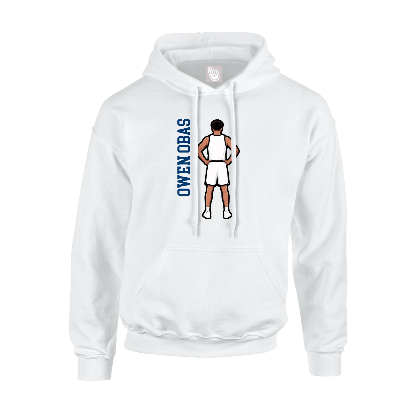 Hoodie — Name Vertical in White