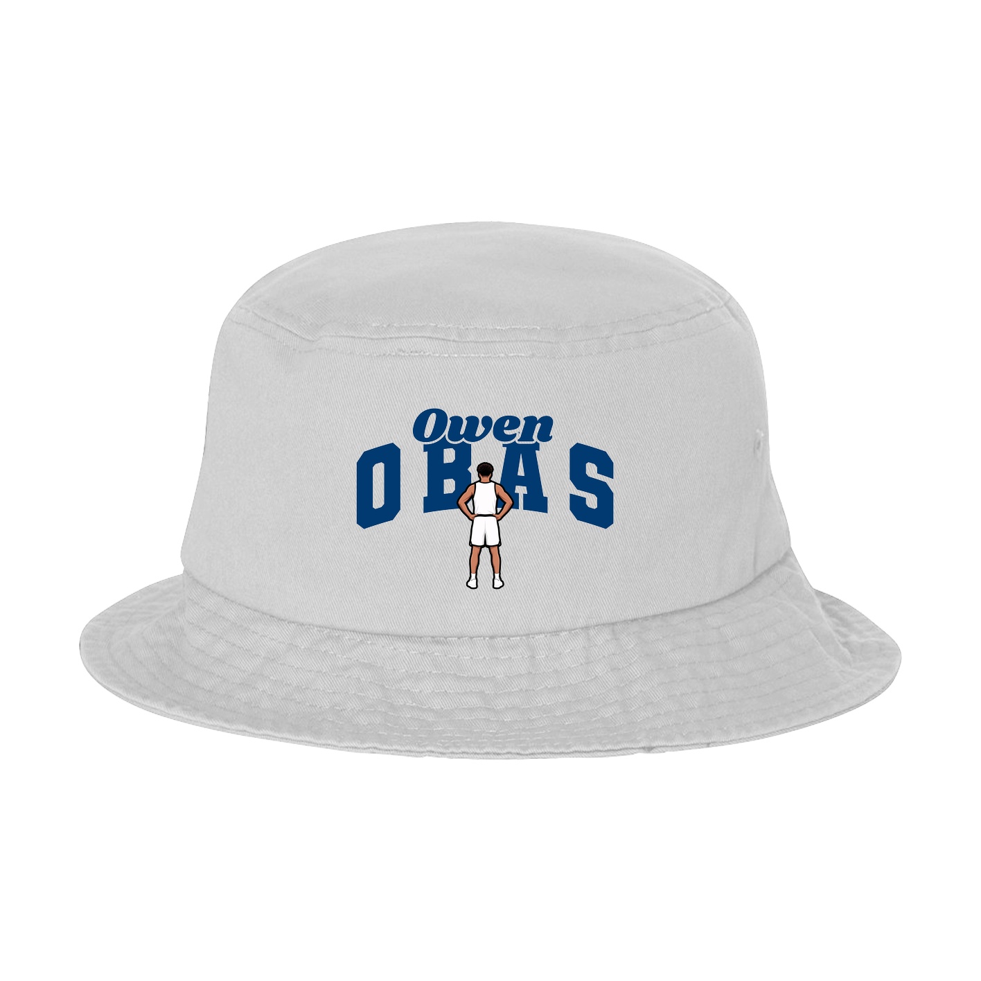 Bucket Cap — Signature Arch in White