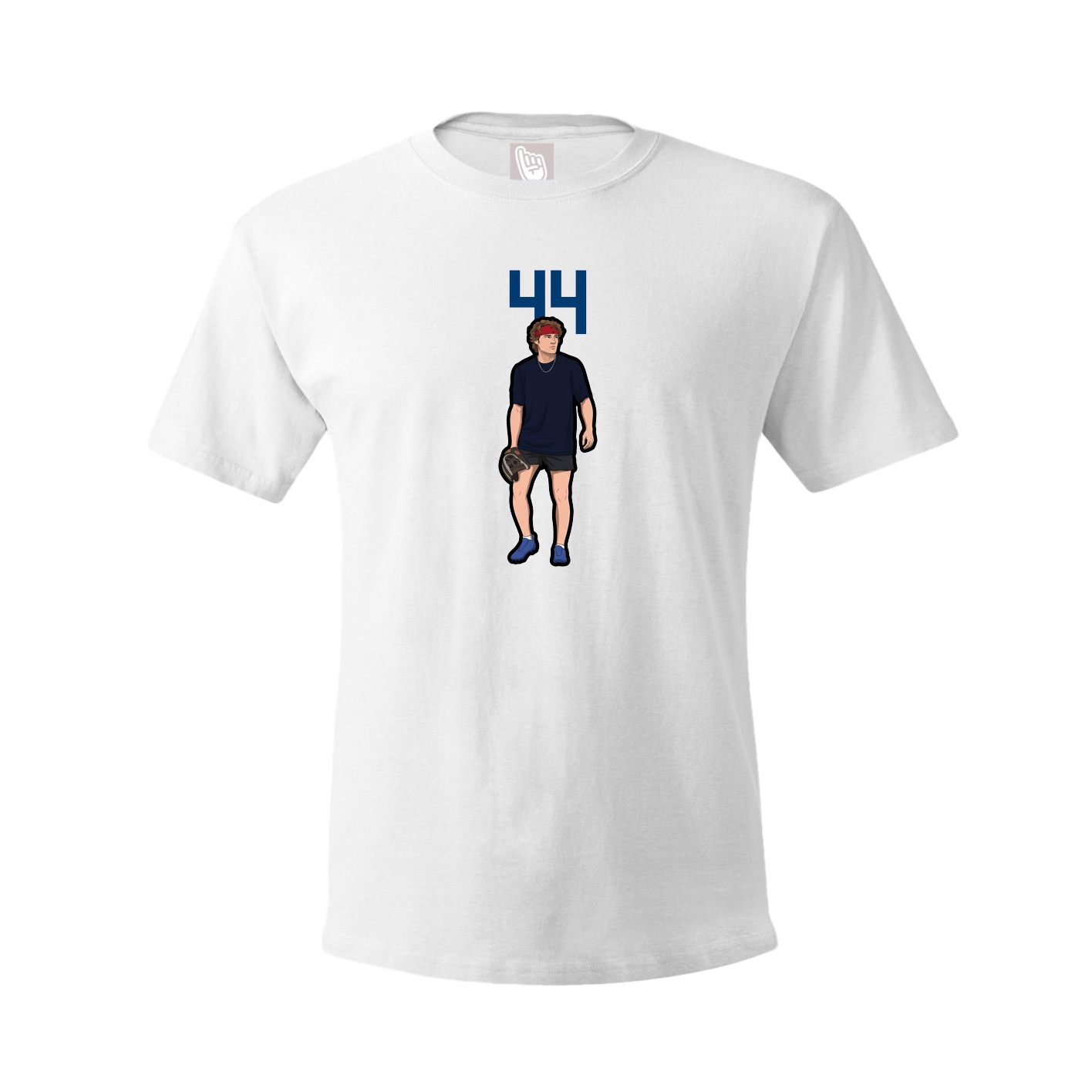 Youth Tee — Number Top in White