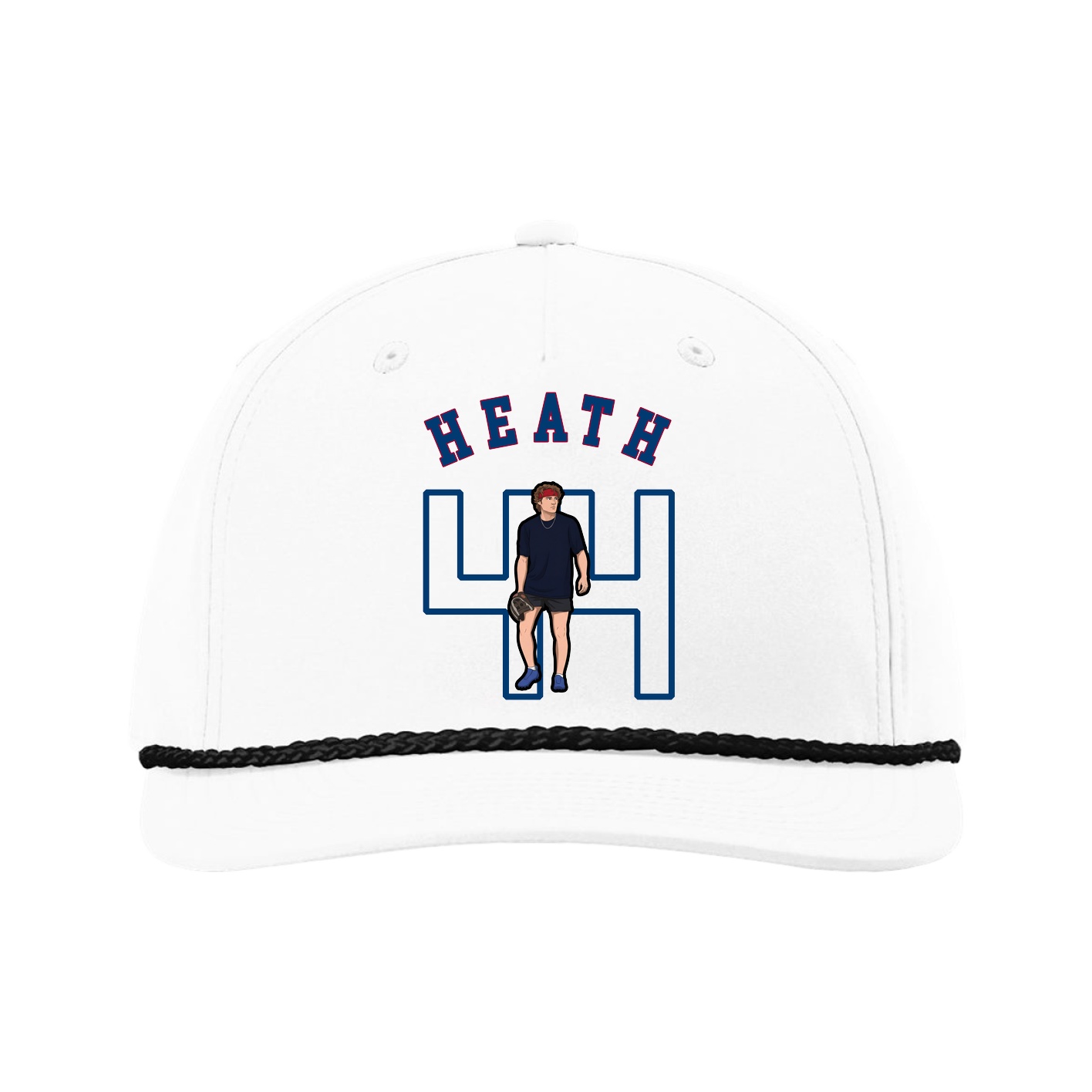Five-Panel Classic Rope Cap — Shirsey Arch in White