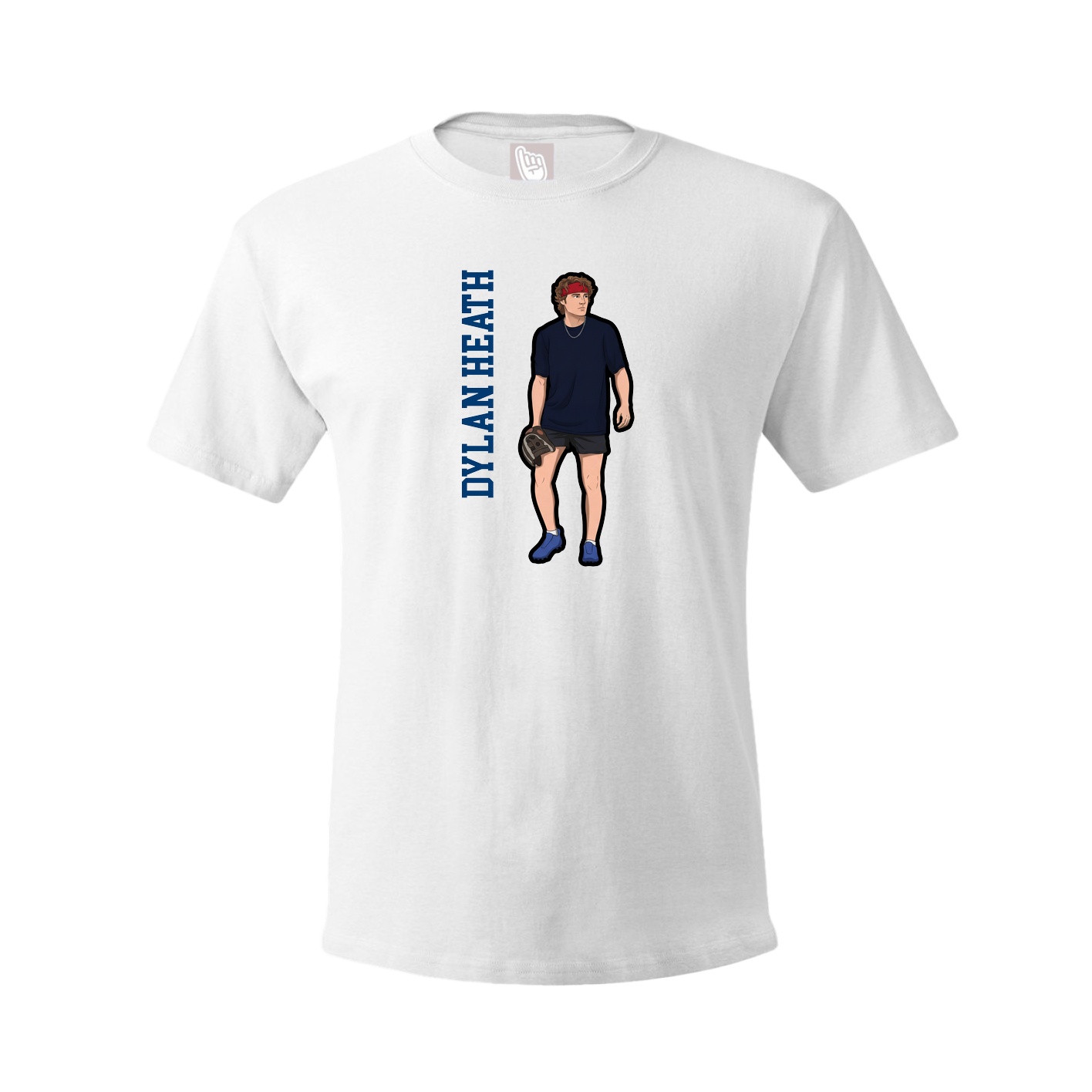 Youth Tee — Name Vertical in White