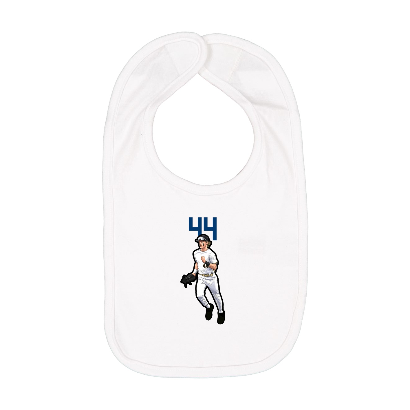 Infant Bib — Number Top in White