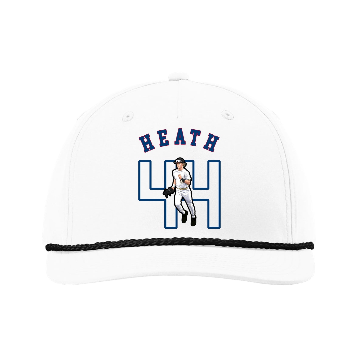 Five-Panel Classic Rope Cap — Shirsey Arch in White