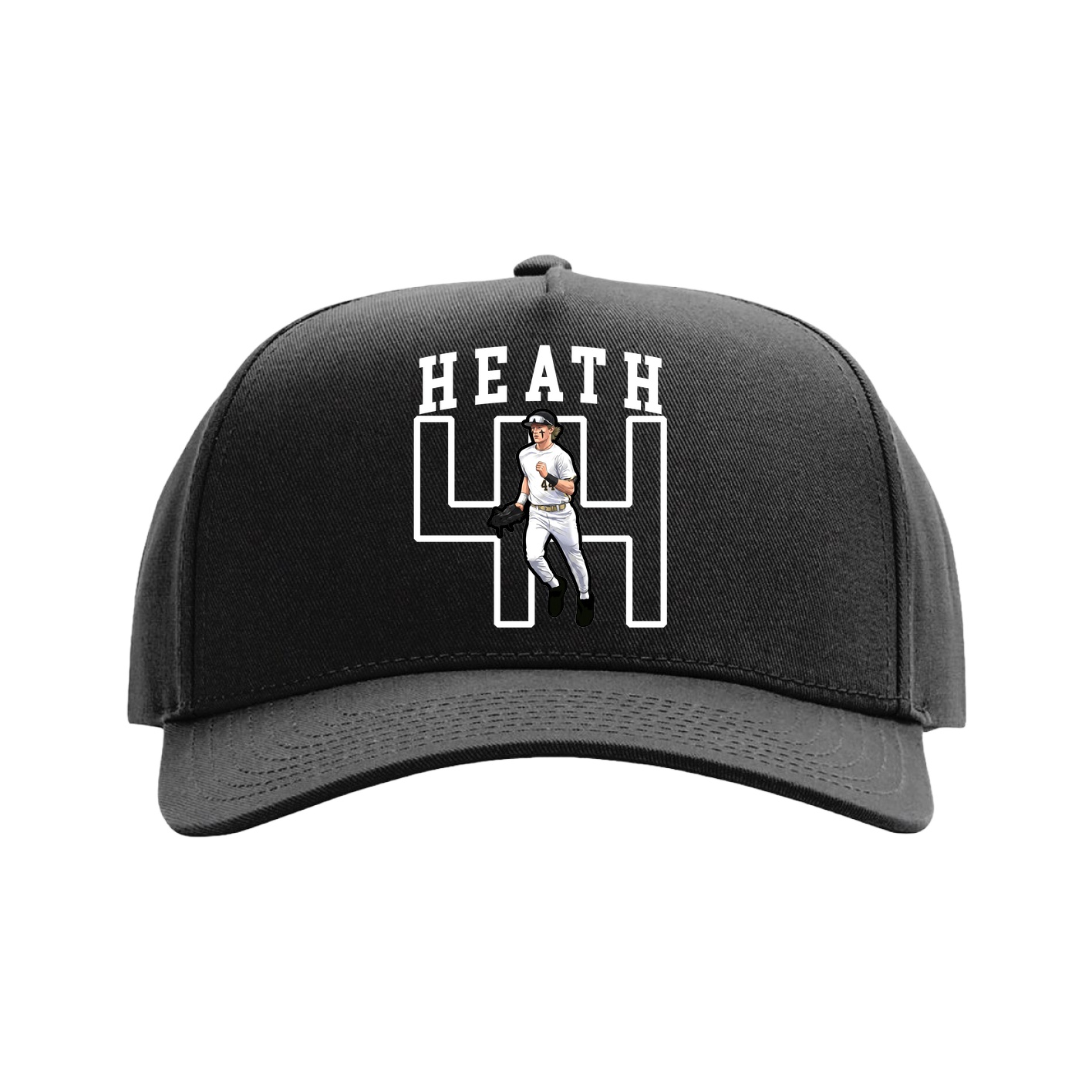 Full Fabric Five-Panel Champ Cap — Shirsey in Black