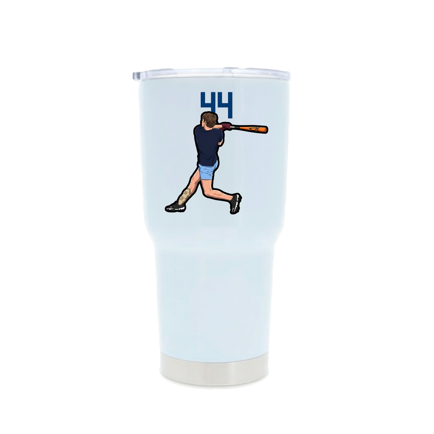 30oz Stainless Steel Tumbler — Number Top in White