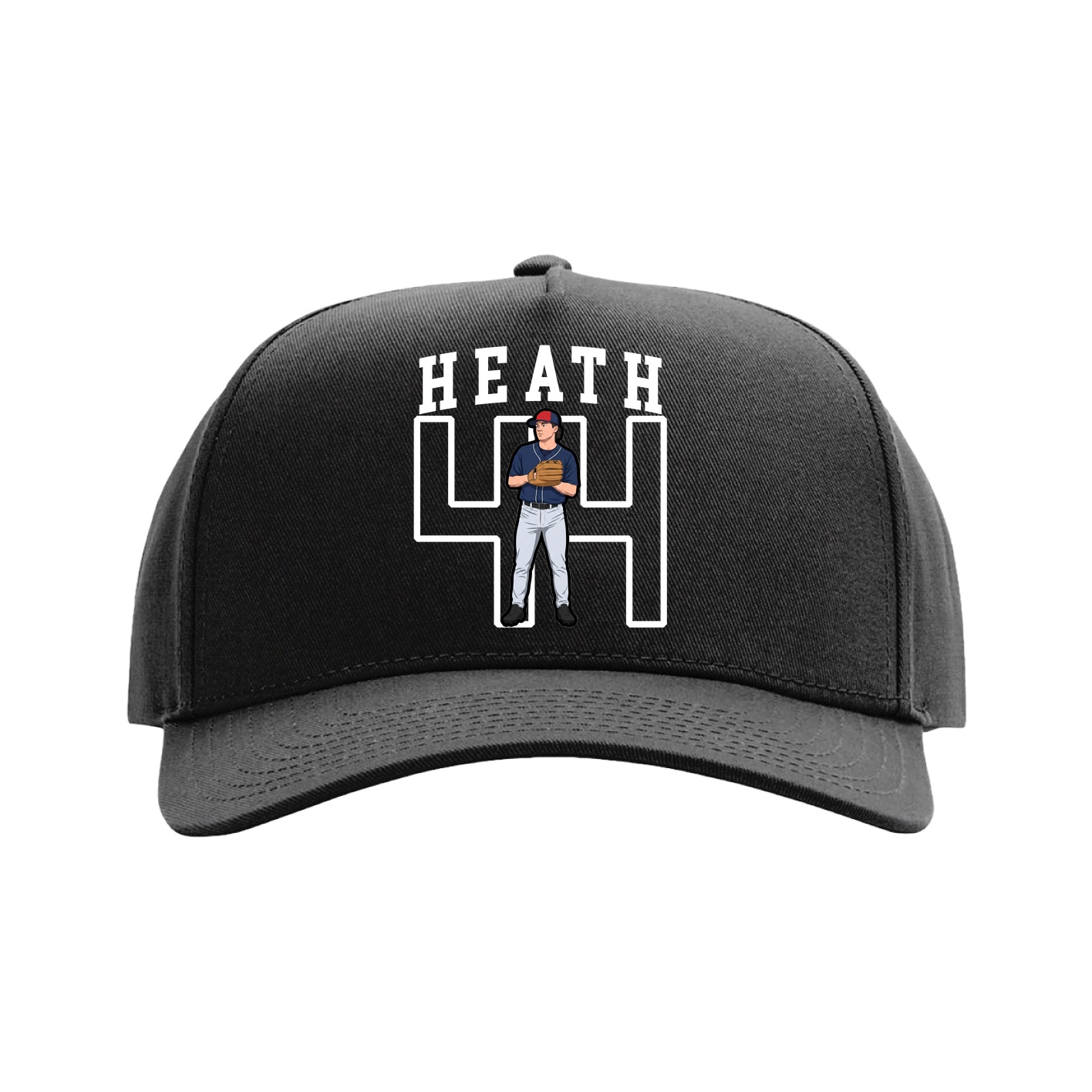 Full Fabric Five-Panel Champ Cap — Shirsey in Black