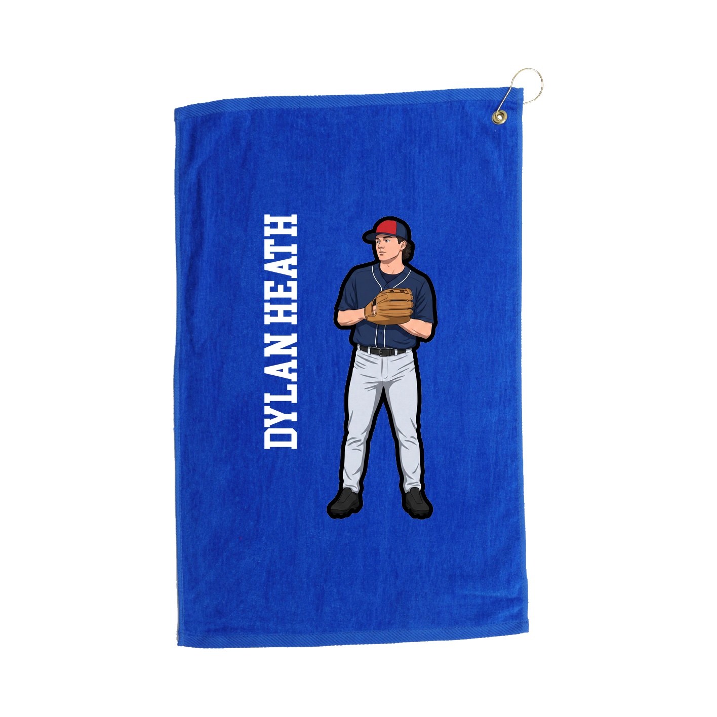 Golf Towel — Name Vertical in Royal