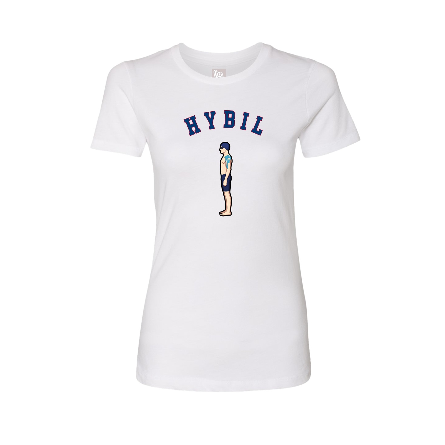 Fitted Women's Tee — Shirsey Arch in White