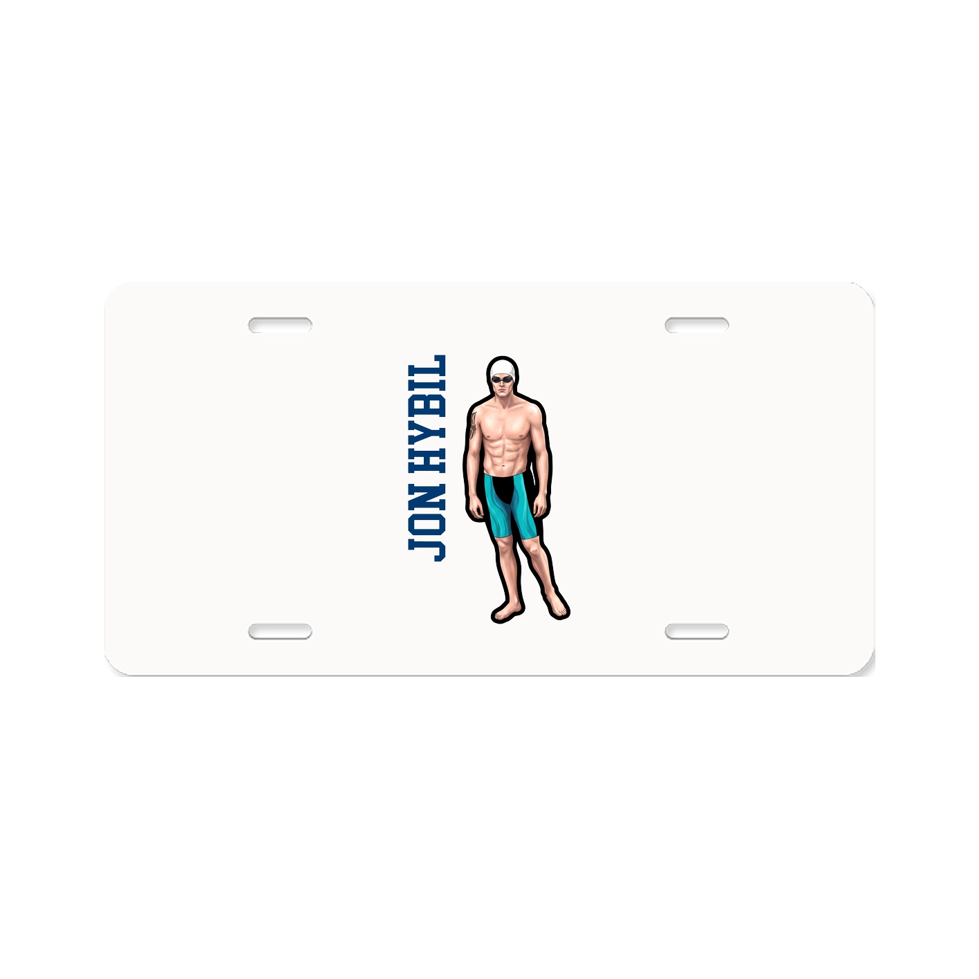 License Plate — Name Vertical in Classic