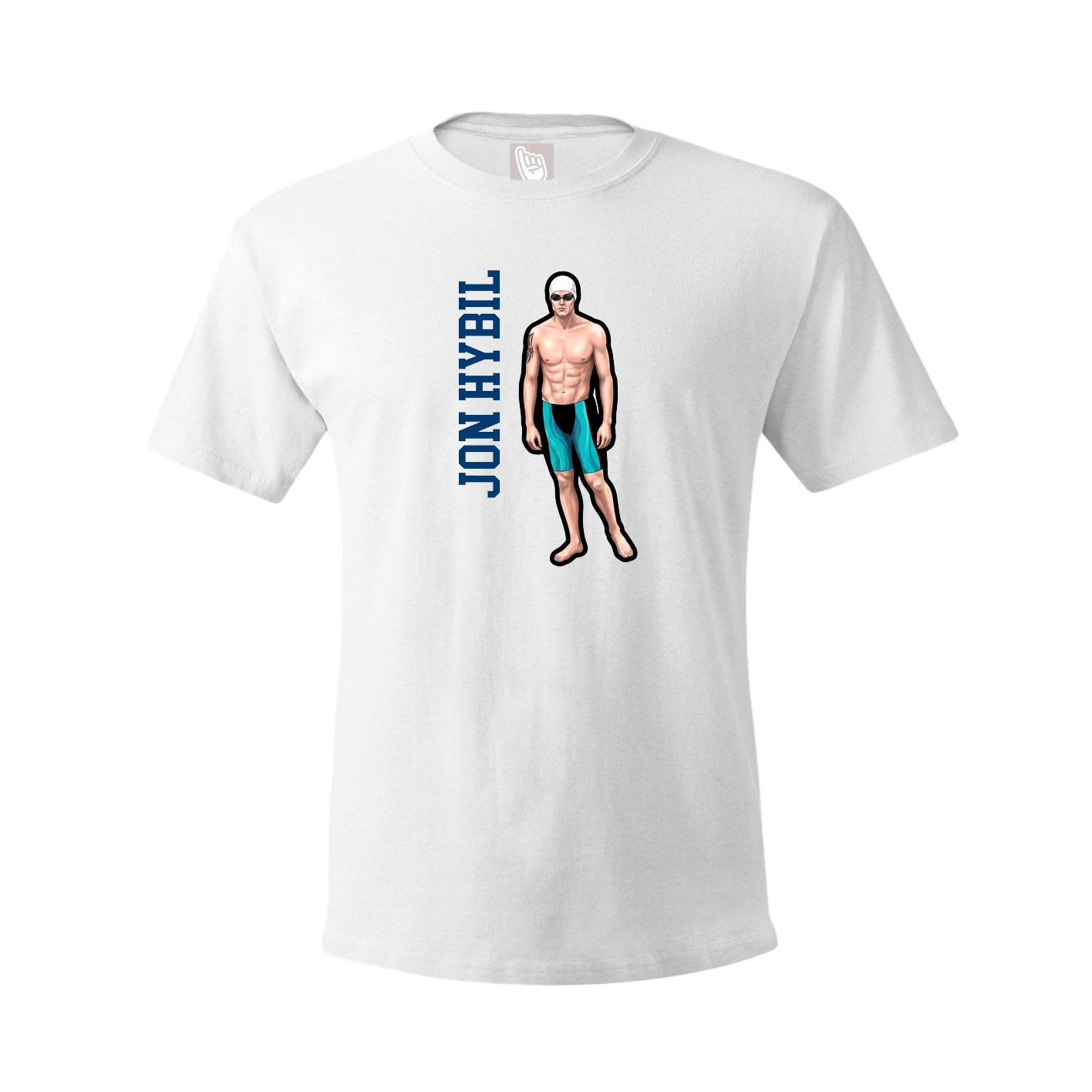 Youth Tee — Name Vertical in White