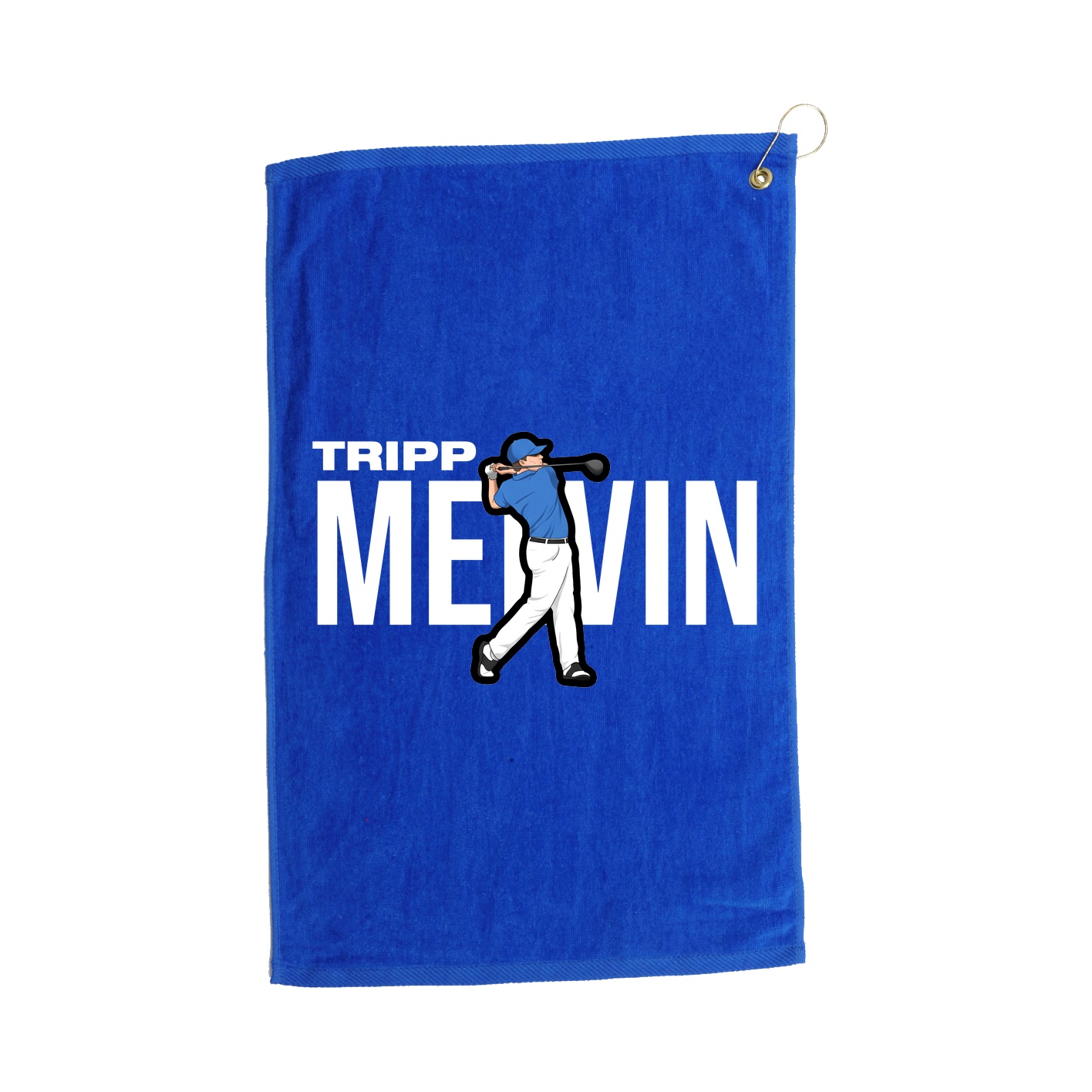 Golf Towel — Player Name in Royal