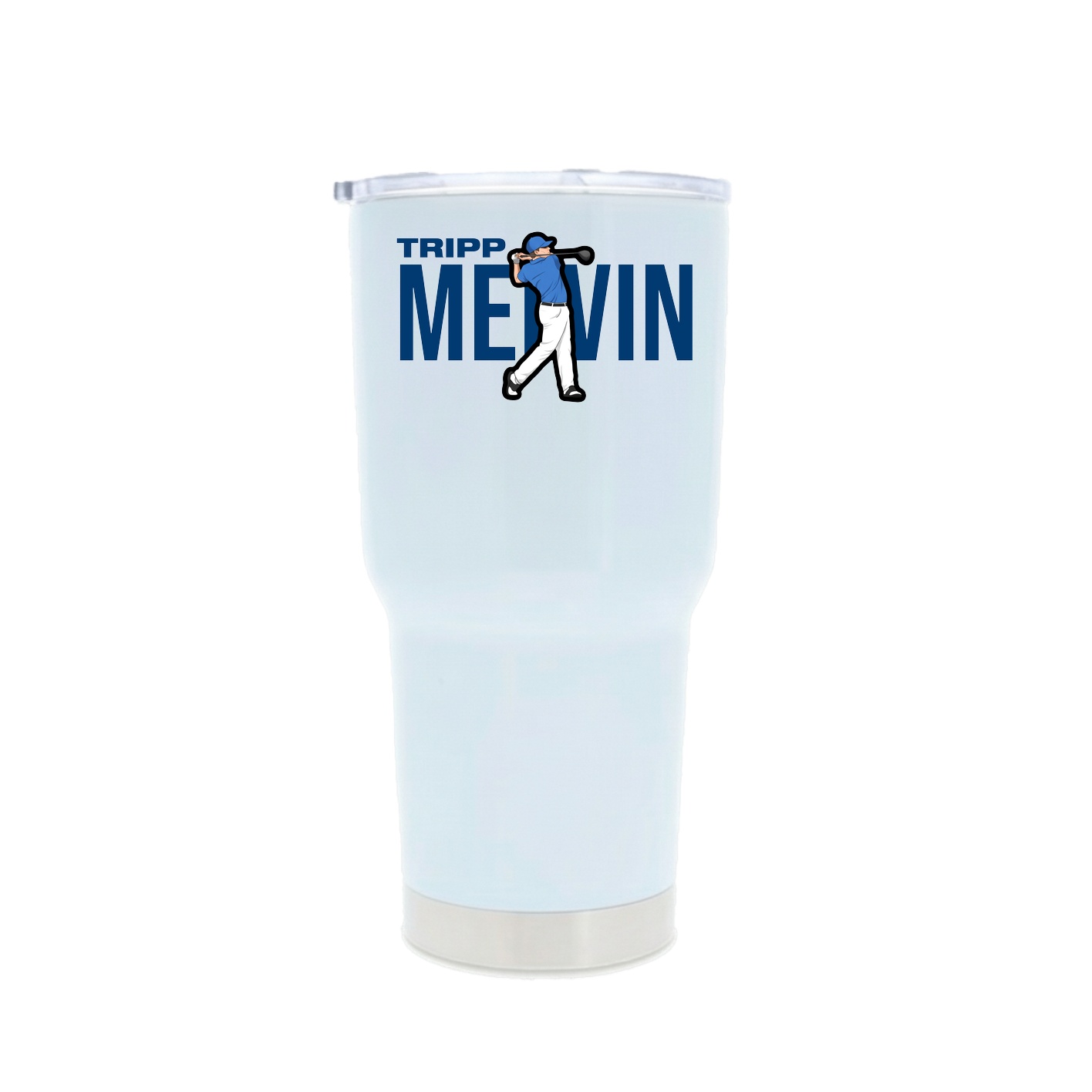 30oz Stainless Steel Tumbler — Player Name in White