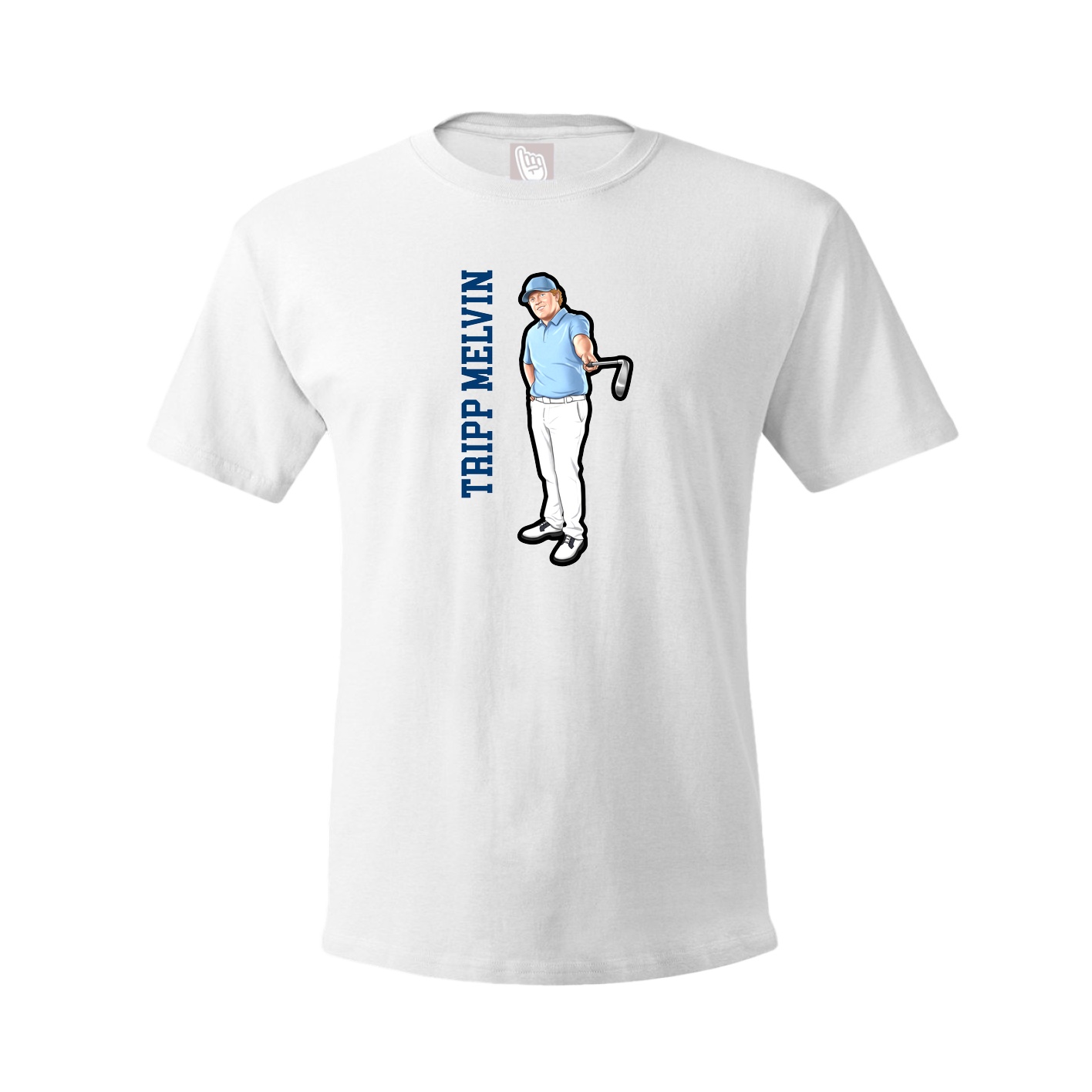 Tee — Name Vertical in White