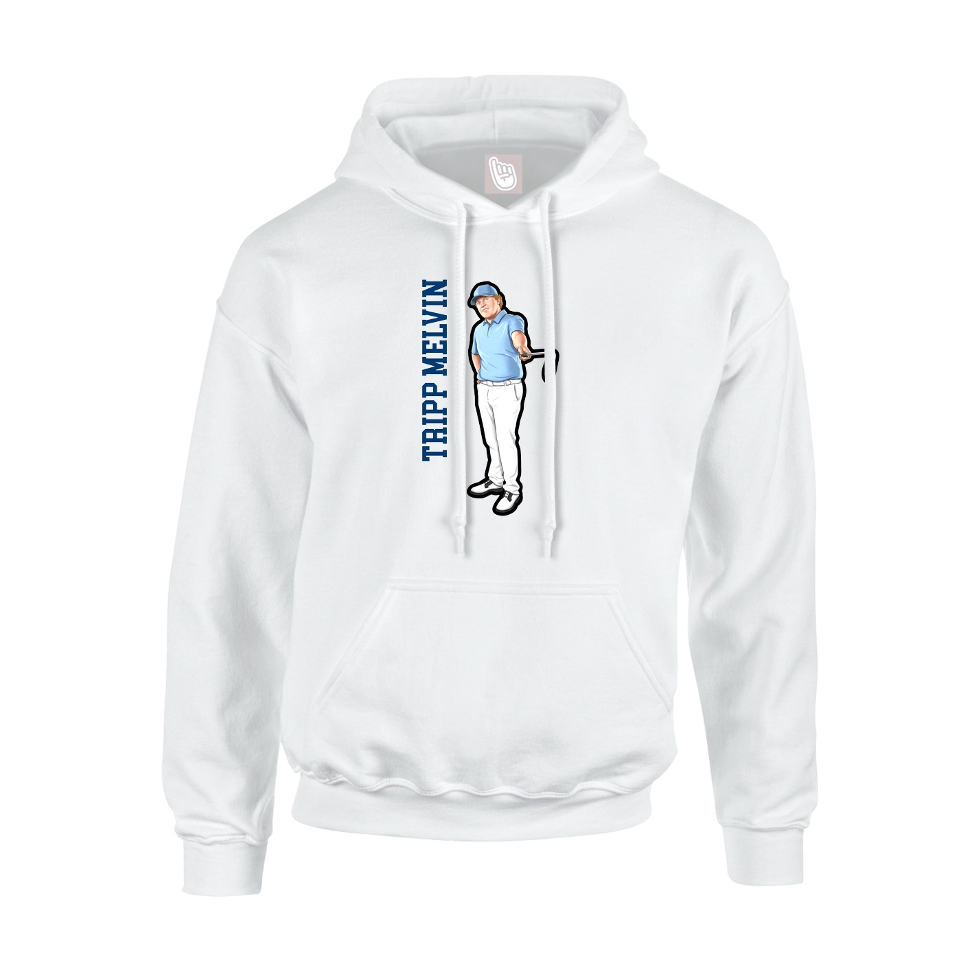 Hoodie — Name Vertical in White