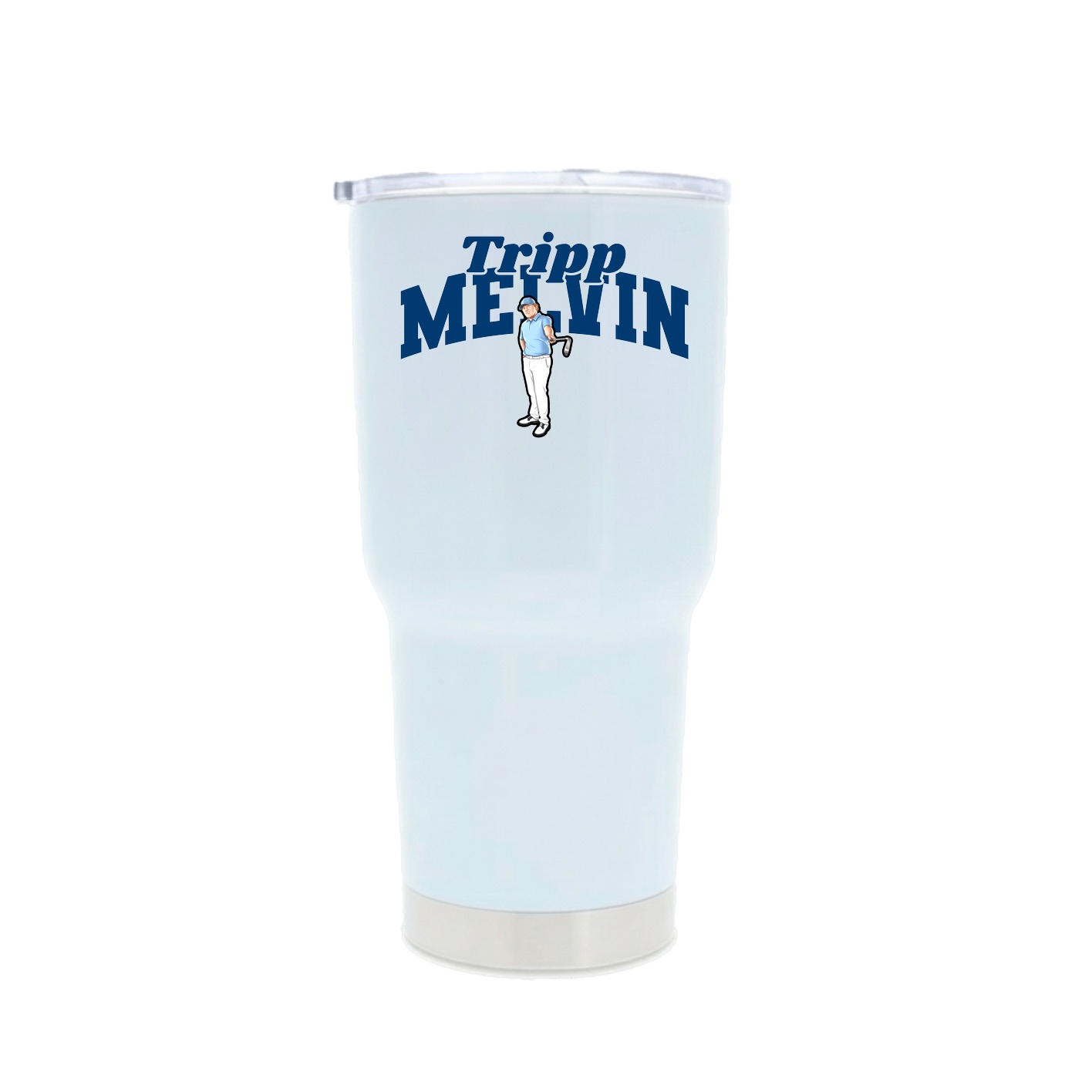 30oz Stainless Steel Tumbler — Signature Arch in White