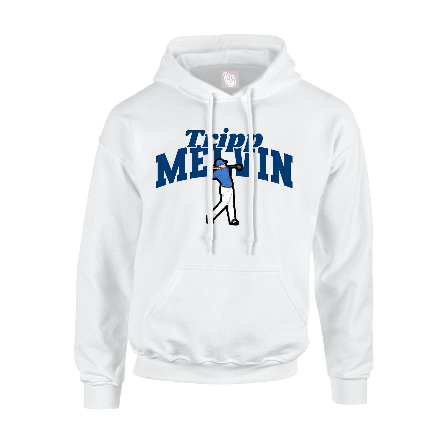 Hoodie — Signature Arch in White