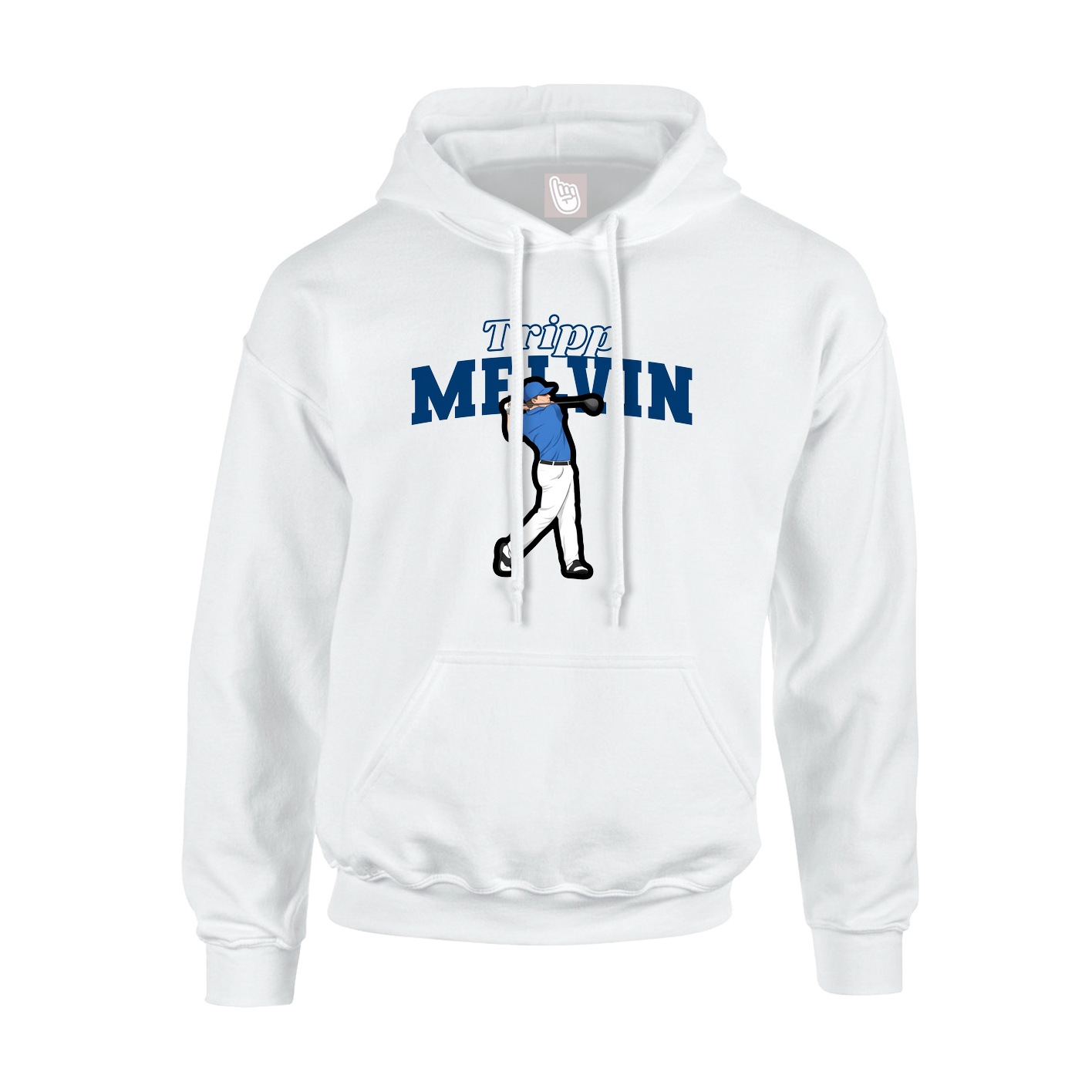 Hoodie — Name Arch in White