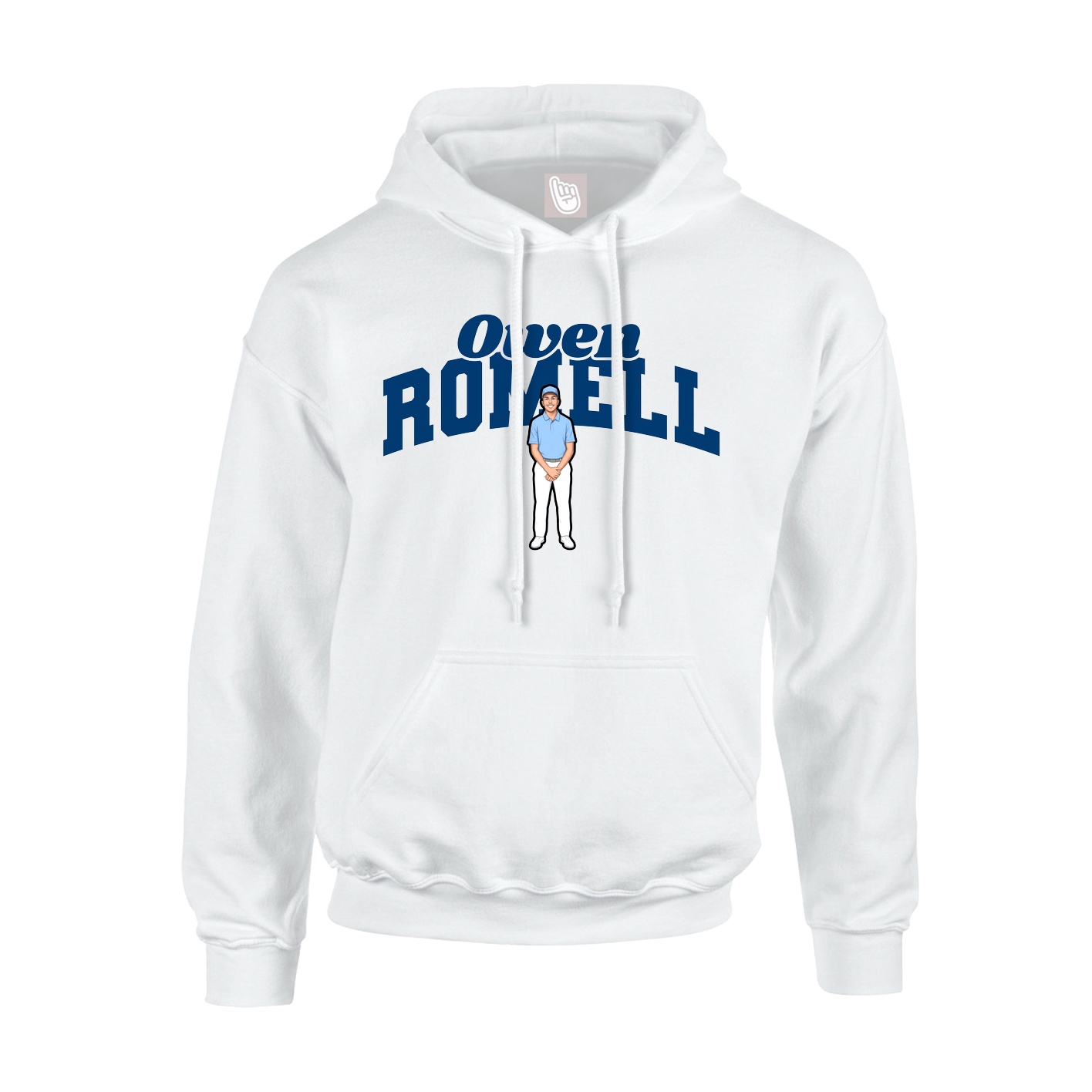 Youth Hoodie — Signature Arch in White