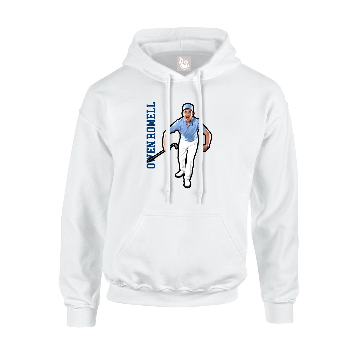 Youth Hoodie — Name Vertical in White